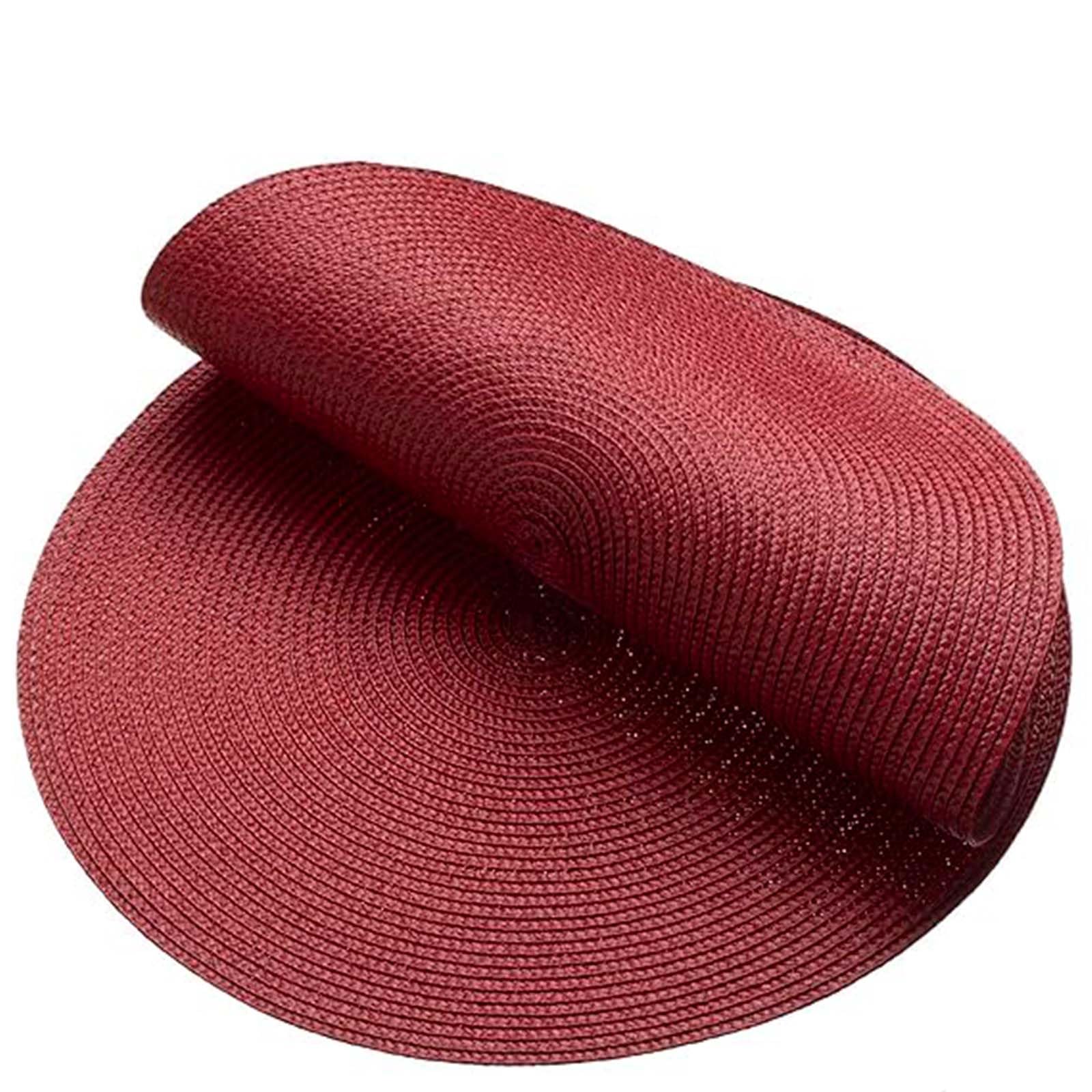 Ahhfsmei Round Braided Placemats 15 Inch Round Table Mats For Dining Tables Natural Woven Heat Resistant Place Mats Set Of 8 (Ta