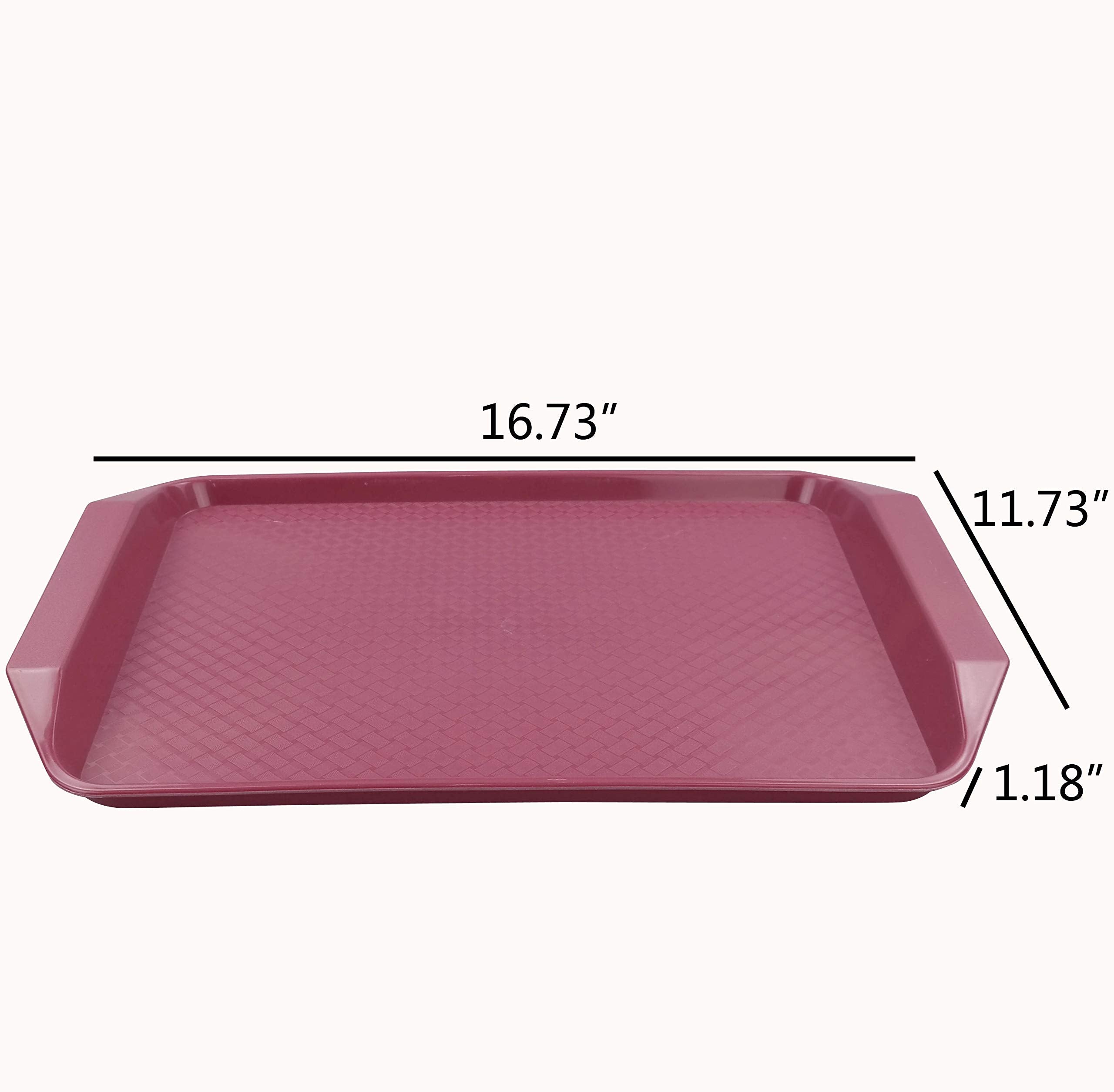 Morcte 6-Piece Plastic Fast Food Serving Trays, 16.73'' X 11.73''