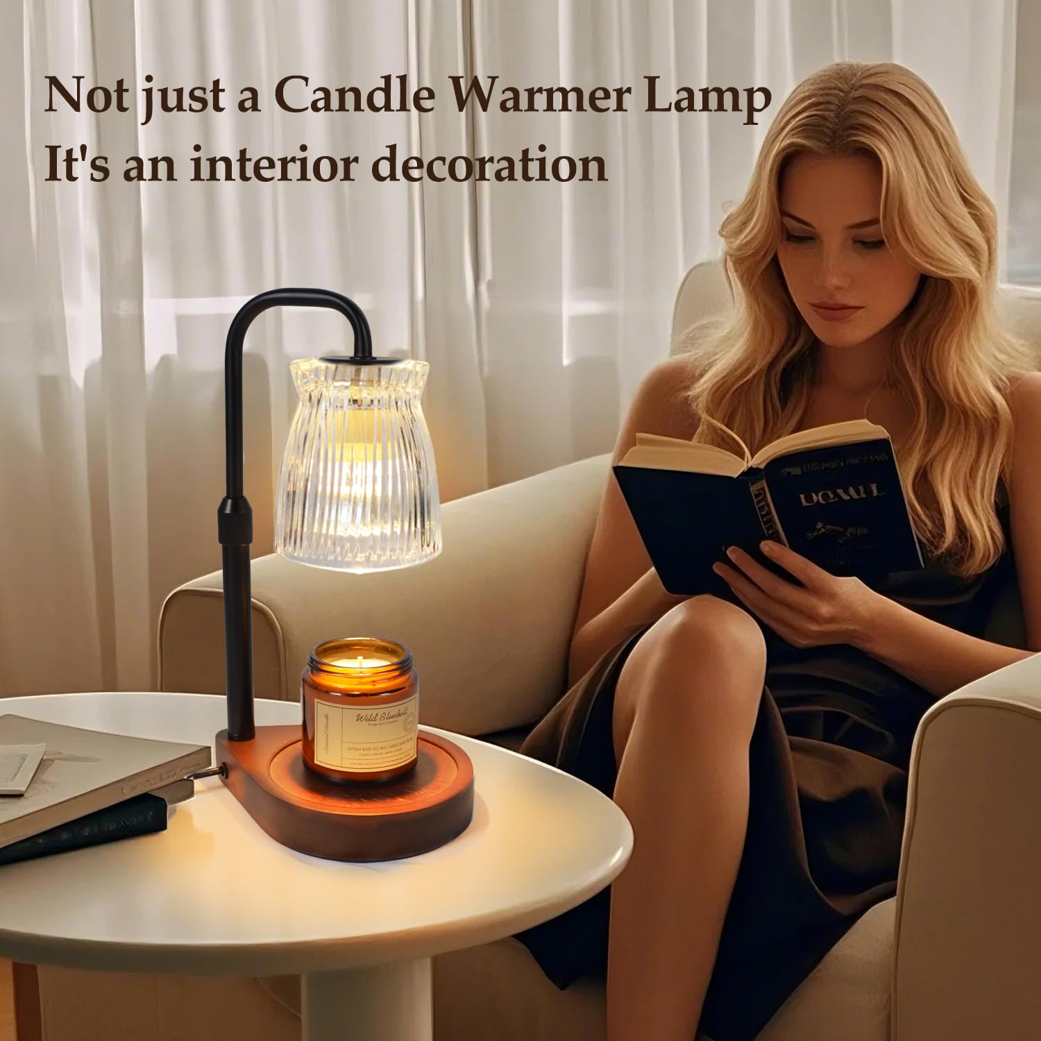 Shering Candle Warmer Lamp with Timer Dimmable, Gift Box, Gifts for Her, Birthday Gifts for Women, House Warming Gift New Home D