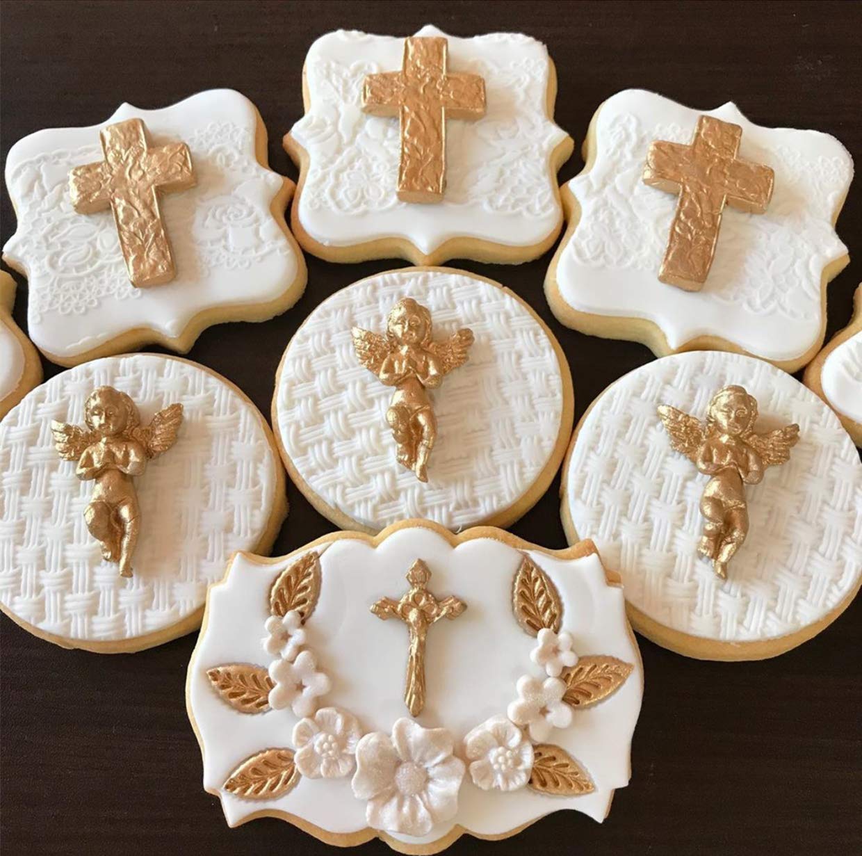 Jevenis 2 Pcs Baptism Cake Decorations Large Size Cross Cupcake Mold Cross Mold Baptism Cakepop Mold For Baptism Party Supplies