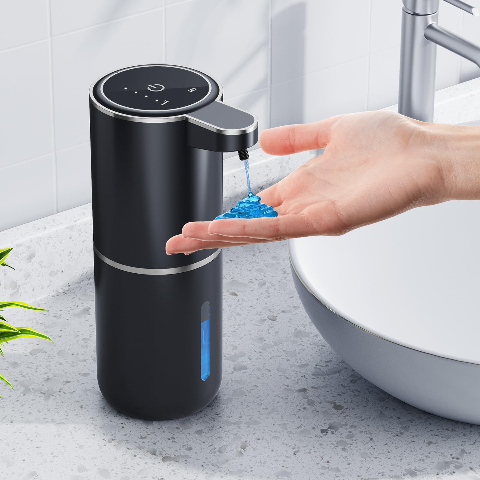 Automatic Liquid Soap Dispenser,380Ml Wall Mount Touchless 4 Gear Adjustable Electric Liquid Soap Dispenser,Usb Rechargeable Wit