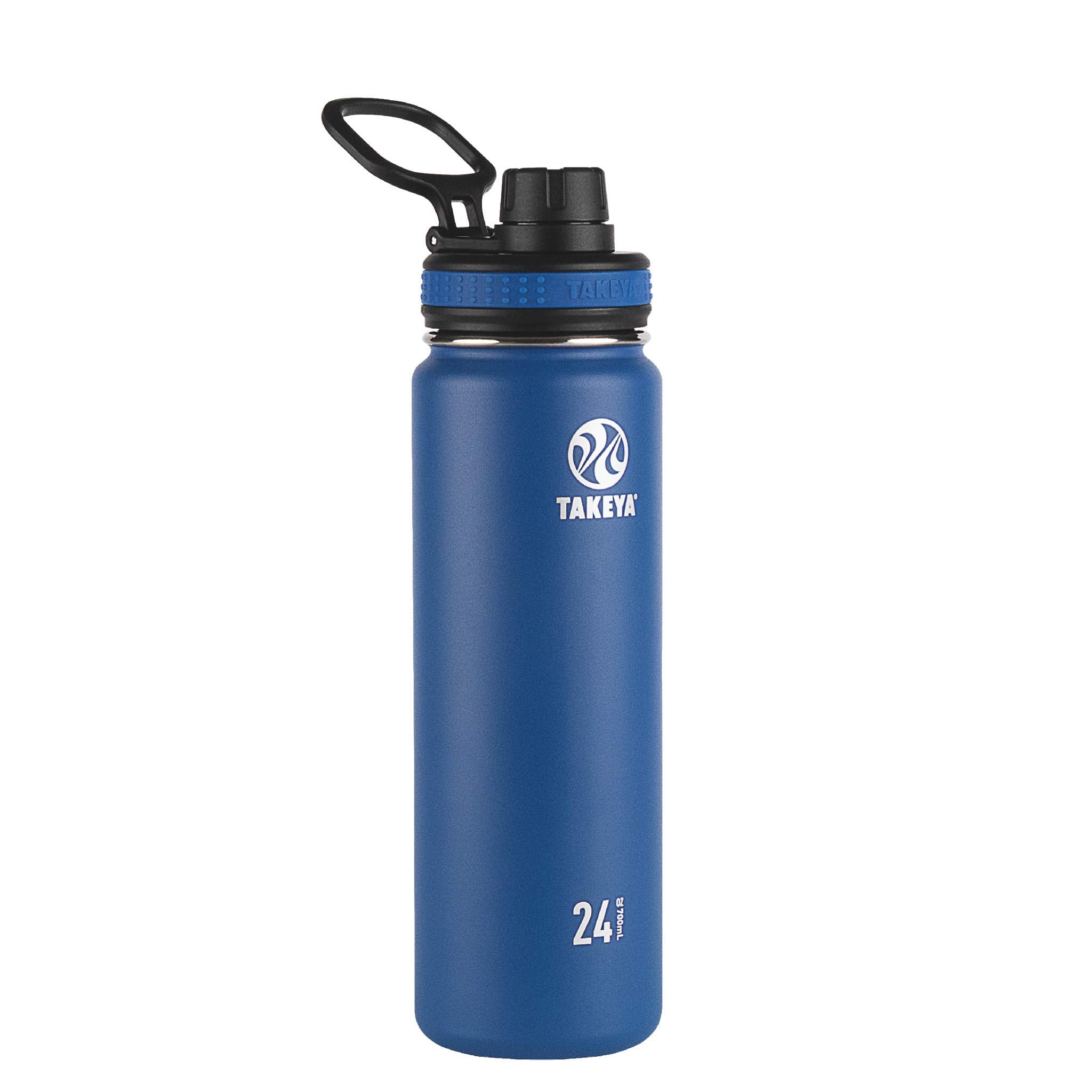 Takeya 885395500478 Originals Insulated Stainless Steel Bottle, Spout Lid Navy 24oz