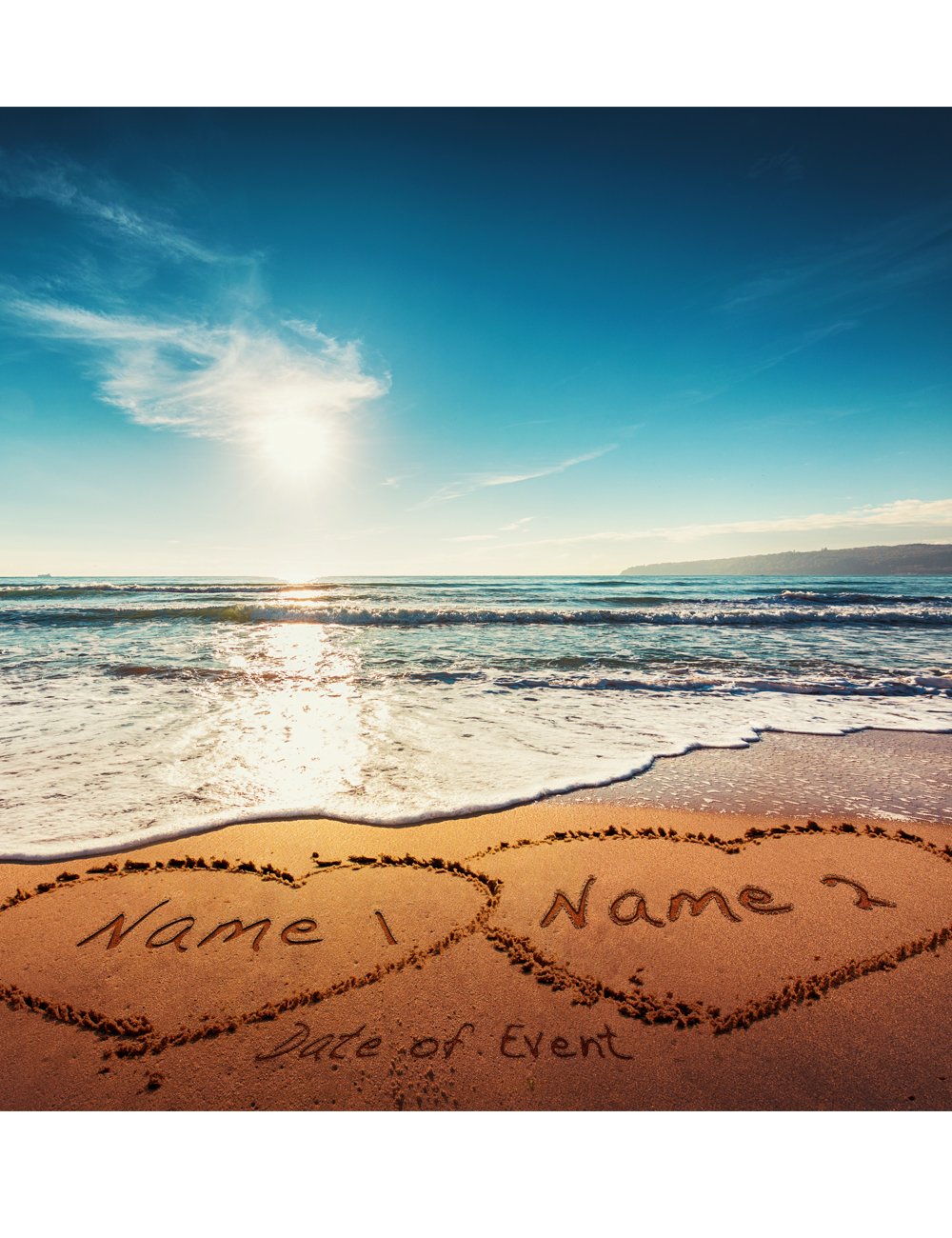 Ipic - Heart In Heart, Personalized Artwork With Names And Date On, Customized Gift For Anniversary,Wedding,Birthday And Holiday