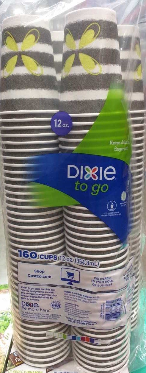Dixie PerfecTouch Insulated Paper Cups, 12 oz, Coffee Haze, 160 Count