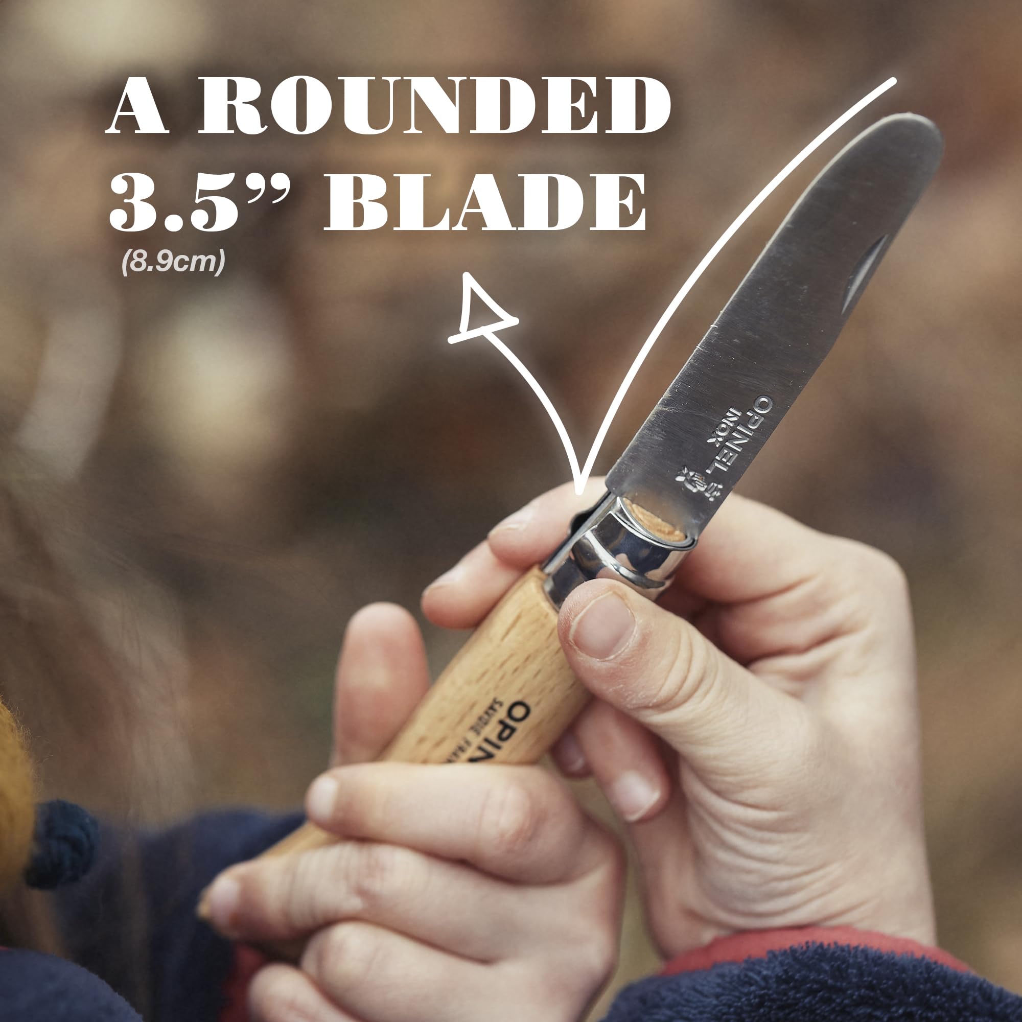 Opinel No 7 Round End Safety Red