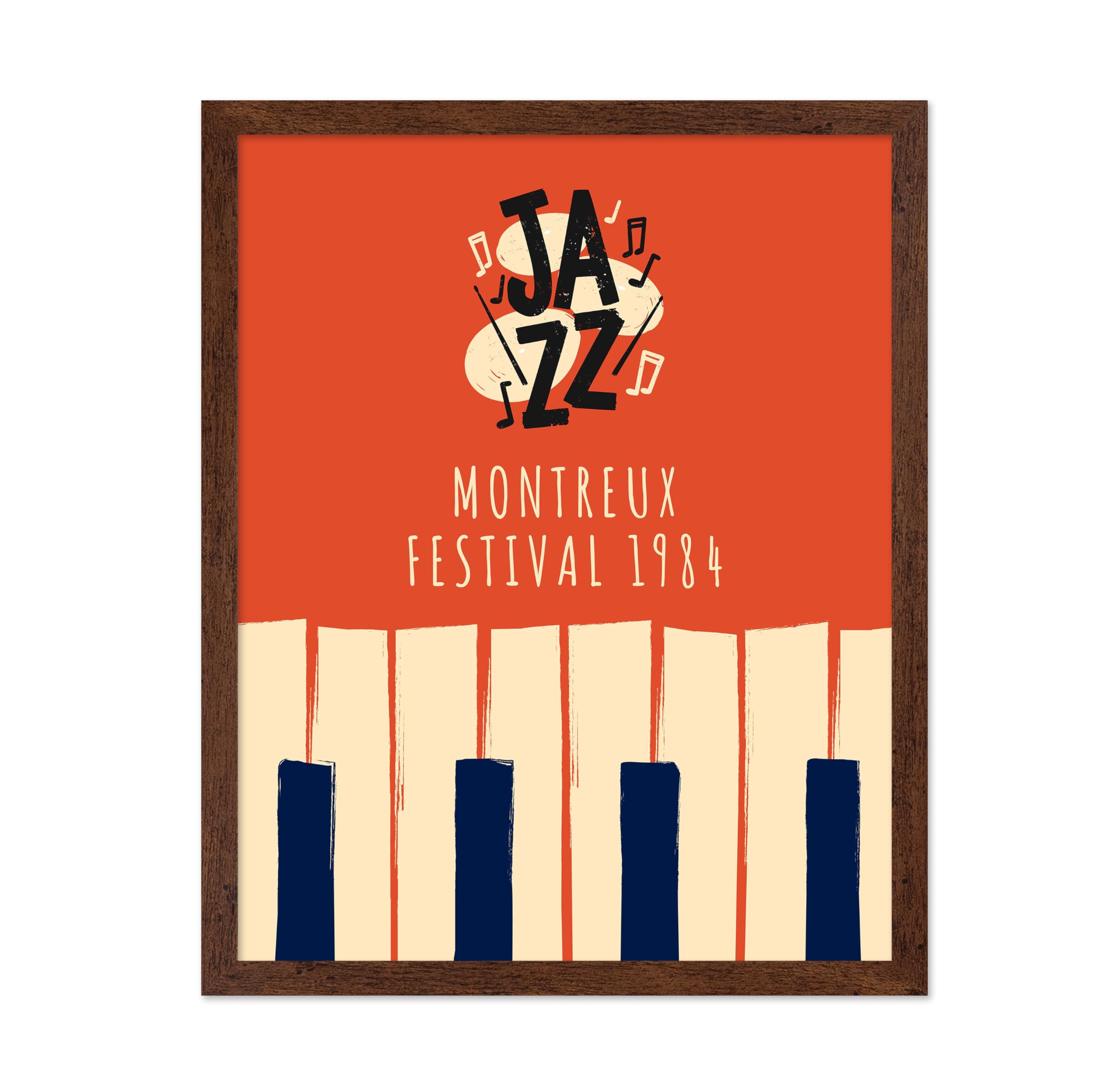 Poster Master Vintage Jazz Poster - Retro Montreux Jazz Festival Print - Music Art - Gift for Men, Women, Musician - Advertising