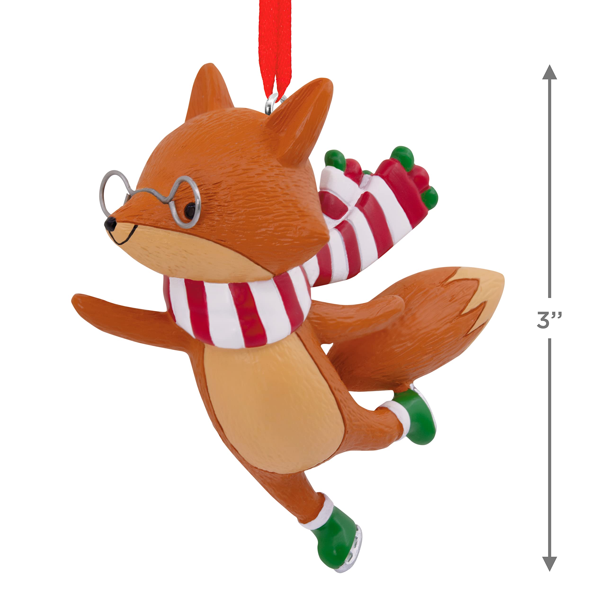 Hallmark Ice Skating Fox Christmas Ornament