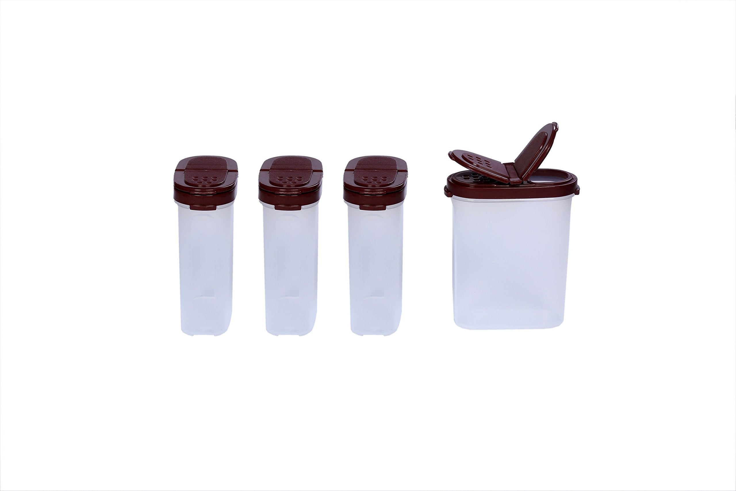 Signoraware Sprinkles N Spice Big Salt And Pepper Sprinkler Set, 140Ml, Set Of 4, Maroon