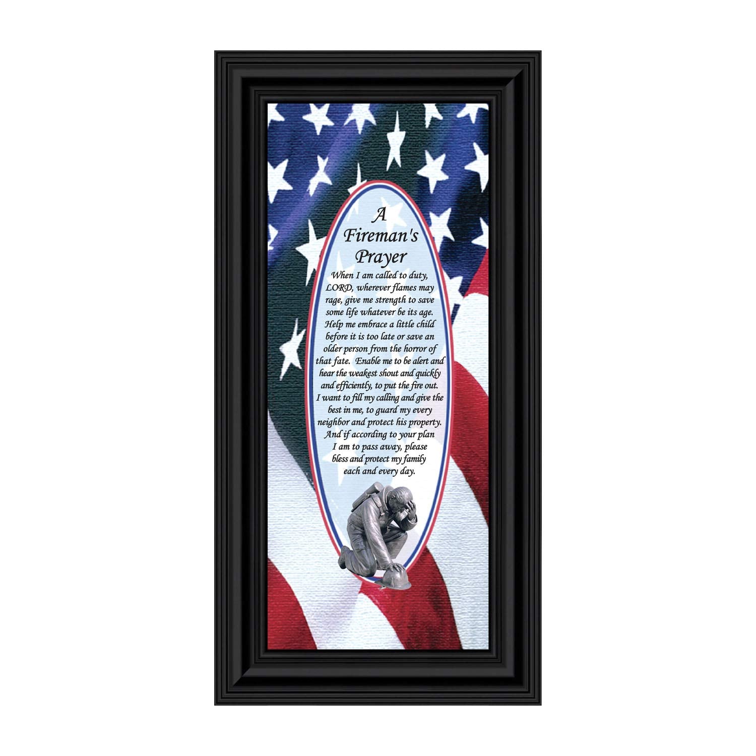Crossroads Home D  cor Firemans Prayer Picture Frame, Firefighter Decor, Firefighter Graduation Present, 7795B