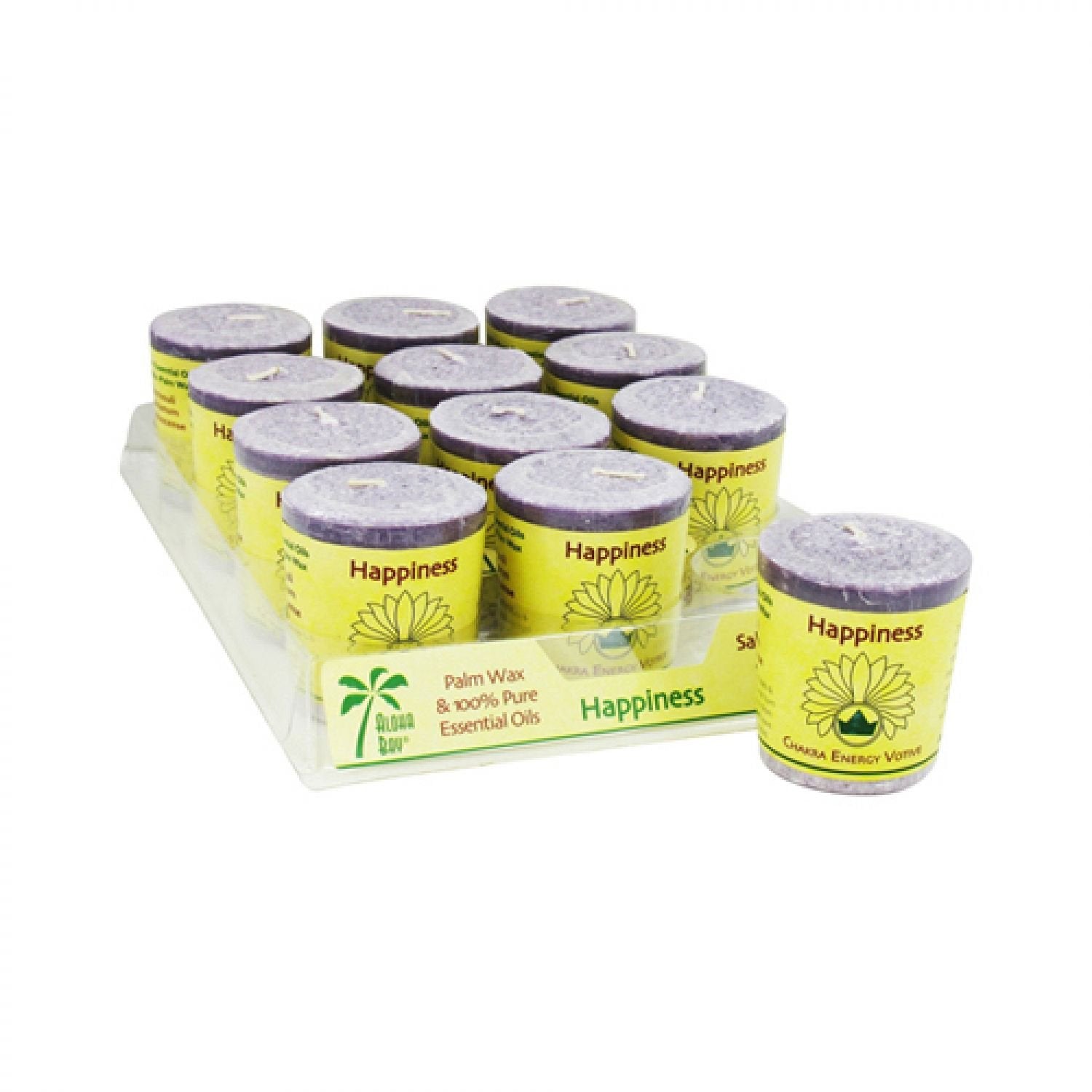Aloha Bay Candle Chakra Votive Happiness Violet, 1 Candle