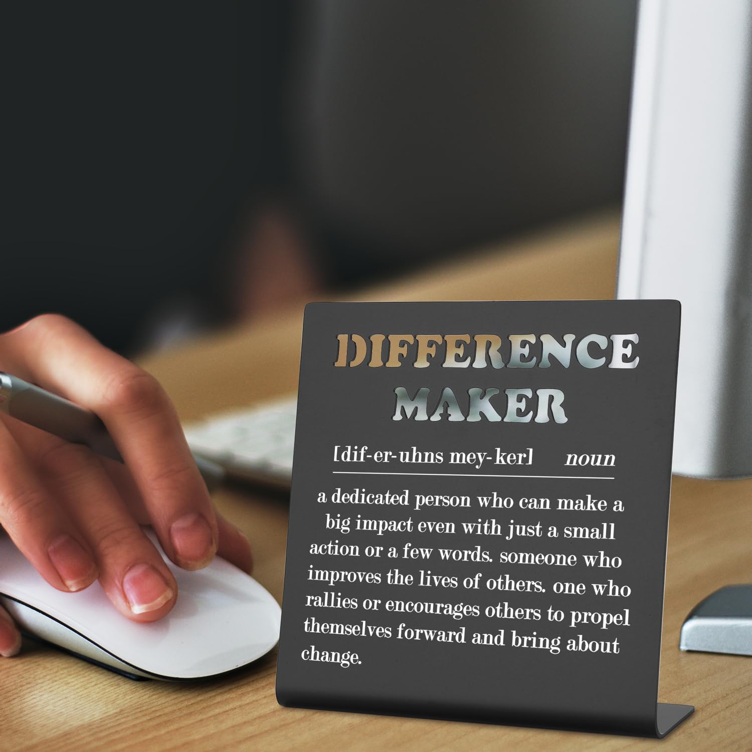 Difference Maker Gift Thank You Gift for Women Teacher Mentor Coach Boss Manager Inspirational Desk Decor Teacher Retirement Gif