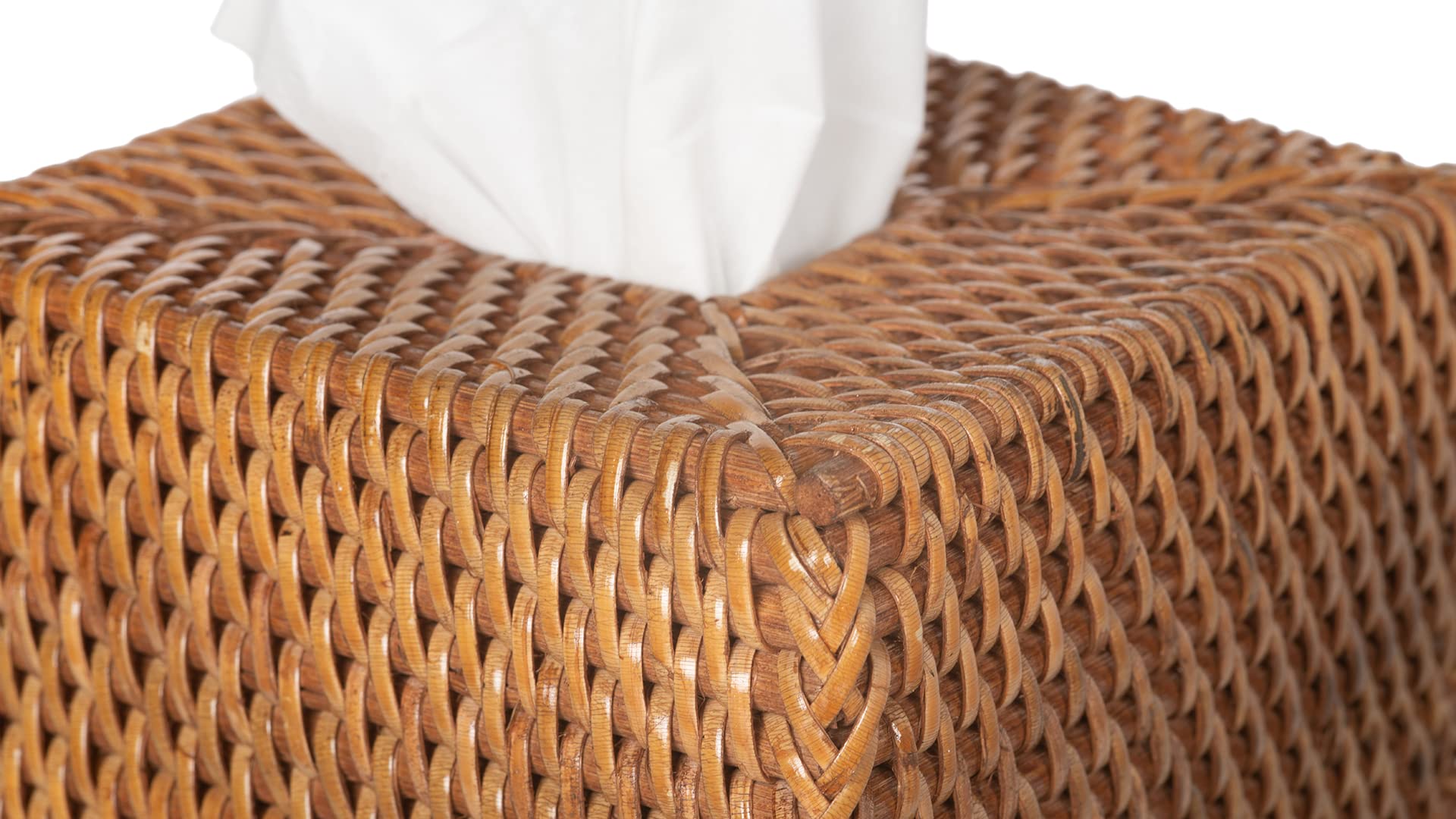 Kouboo Loma Square Rattan Tissue Box Cover (Brown)