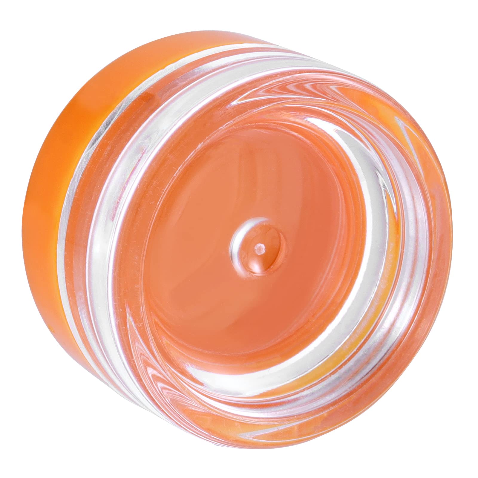 Joikit 200 Pack 3 Gram Jars With Orange Lid, 3Ml Empty Clear Plastic Makeup Sample Containers, Cosmetic Sample Jar For Lotion, C