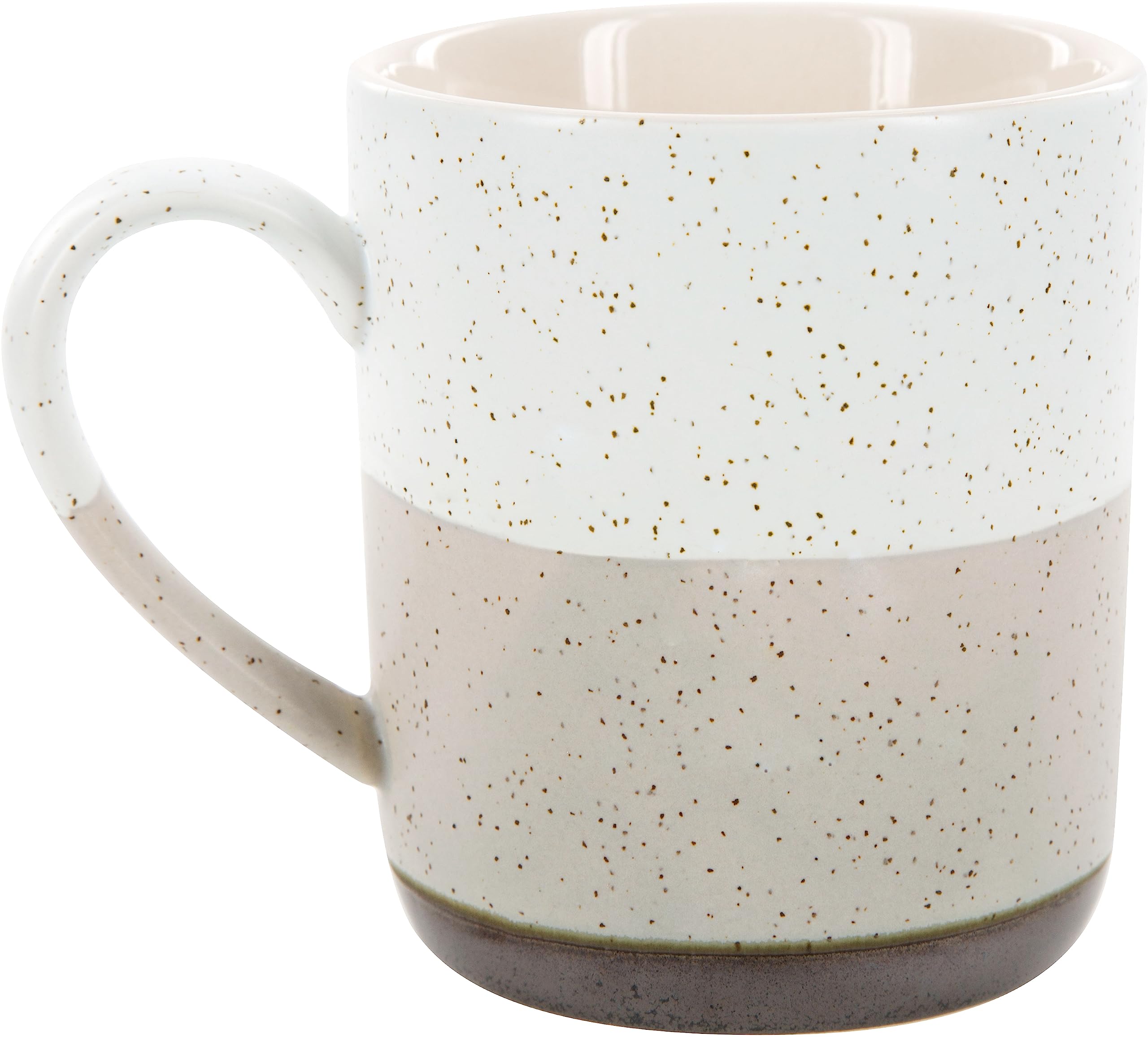 Pavilion Gift Company 15-ounce Mug - Retired To The Boat Speckled Stoneware Coffee Cup Mug, Beige
