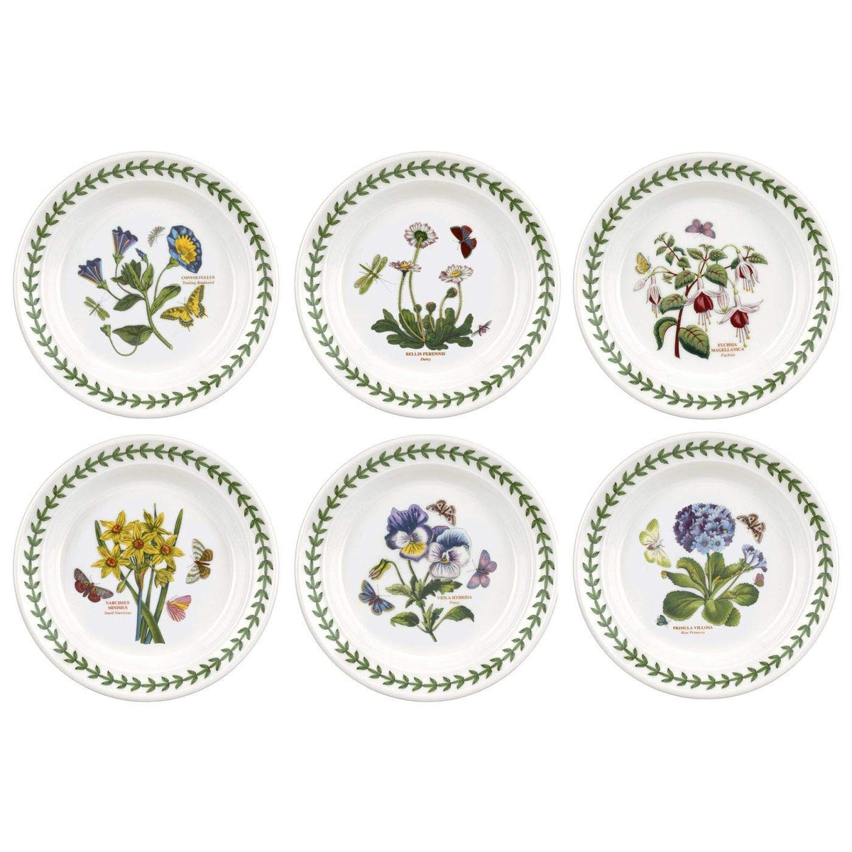 Portmeirion Home & Gifts Bg05082 Botanic Garden Side Plates 16.5Cm - Set Of 6, White