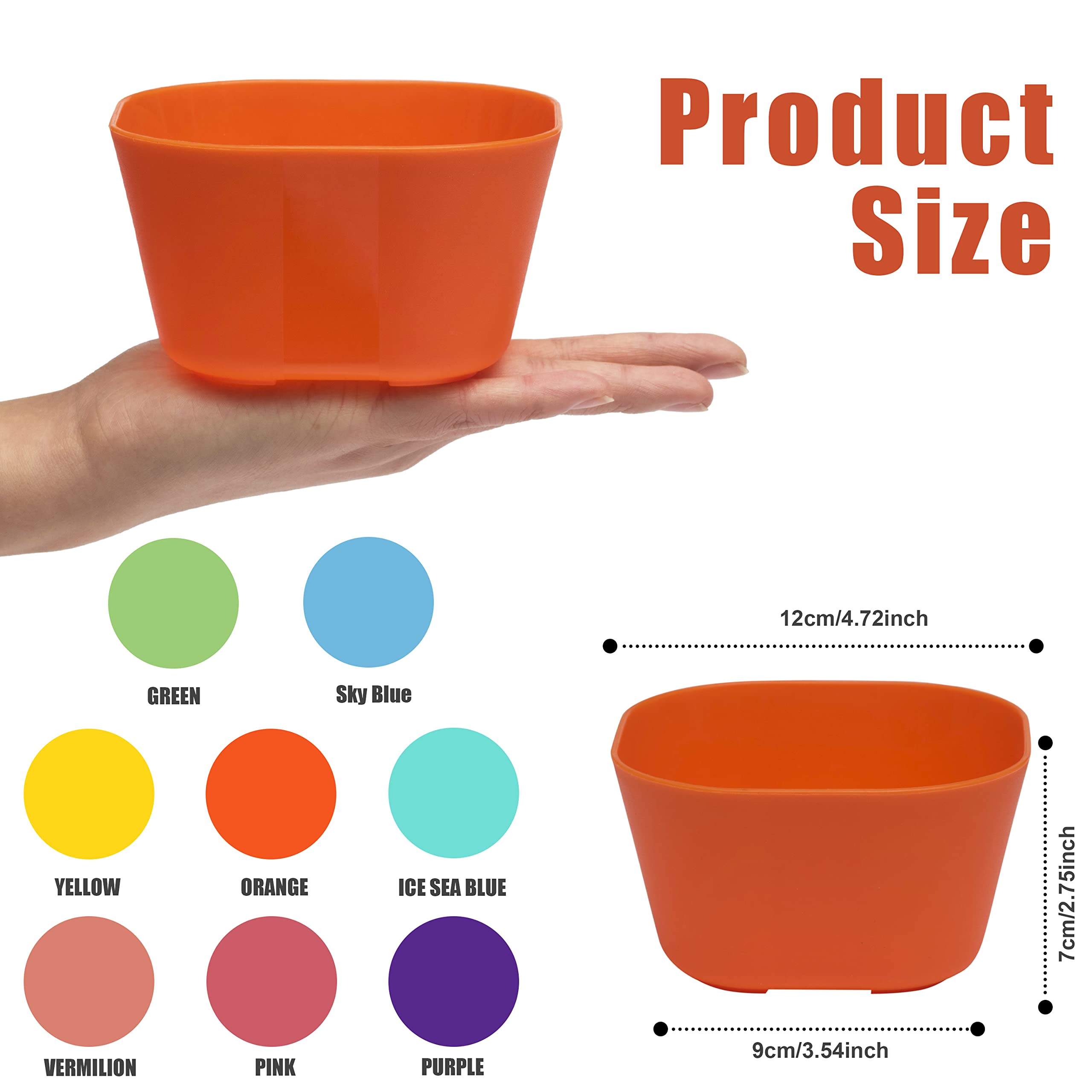 Klickpick Home 15 Ounce Bowls Set Of 16 Kids Colorful Snack Bowls Set Toddlers Cereal Bowl Set Children Bowl Kid Microwave Dishw