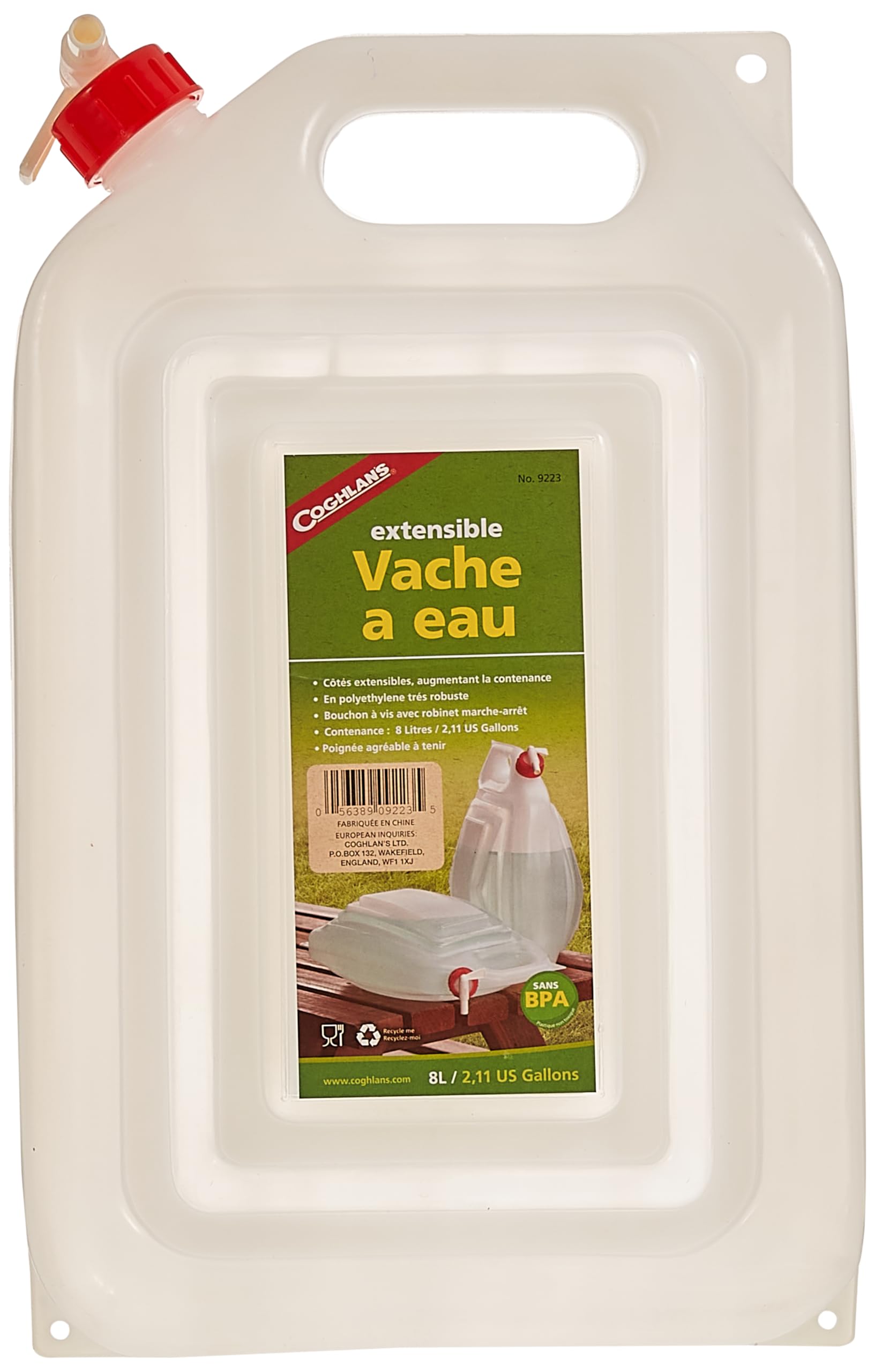 Coghlan's Expandable Water Carrier  2-Gallon   White