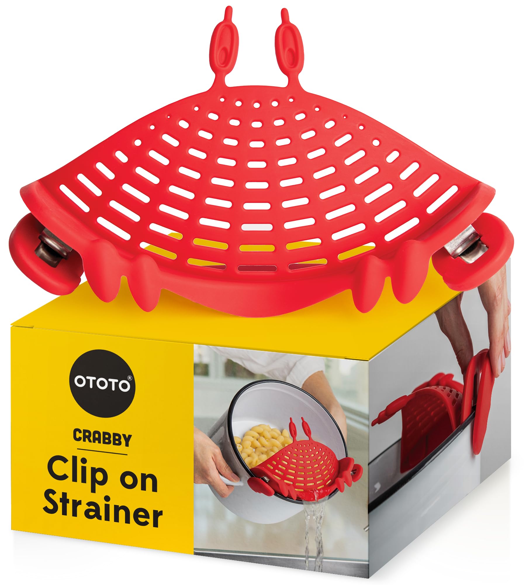 OTOTO Crabby Clip-On Strainer by - Red Crab Pasta Strainer, Noodle Strainer, Cute Kitchen Accessories, Cool Kitchen Gadgets, Foo