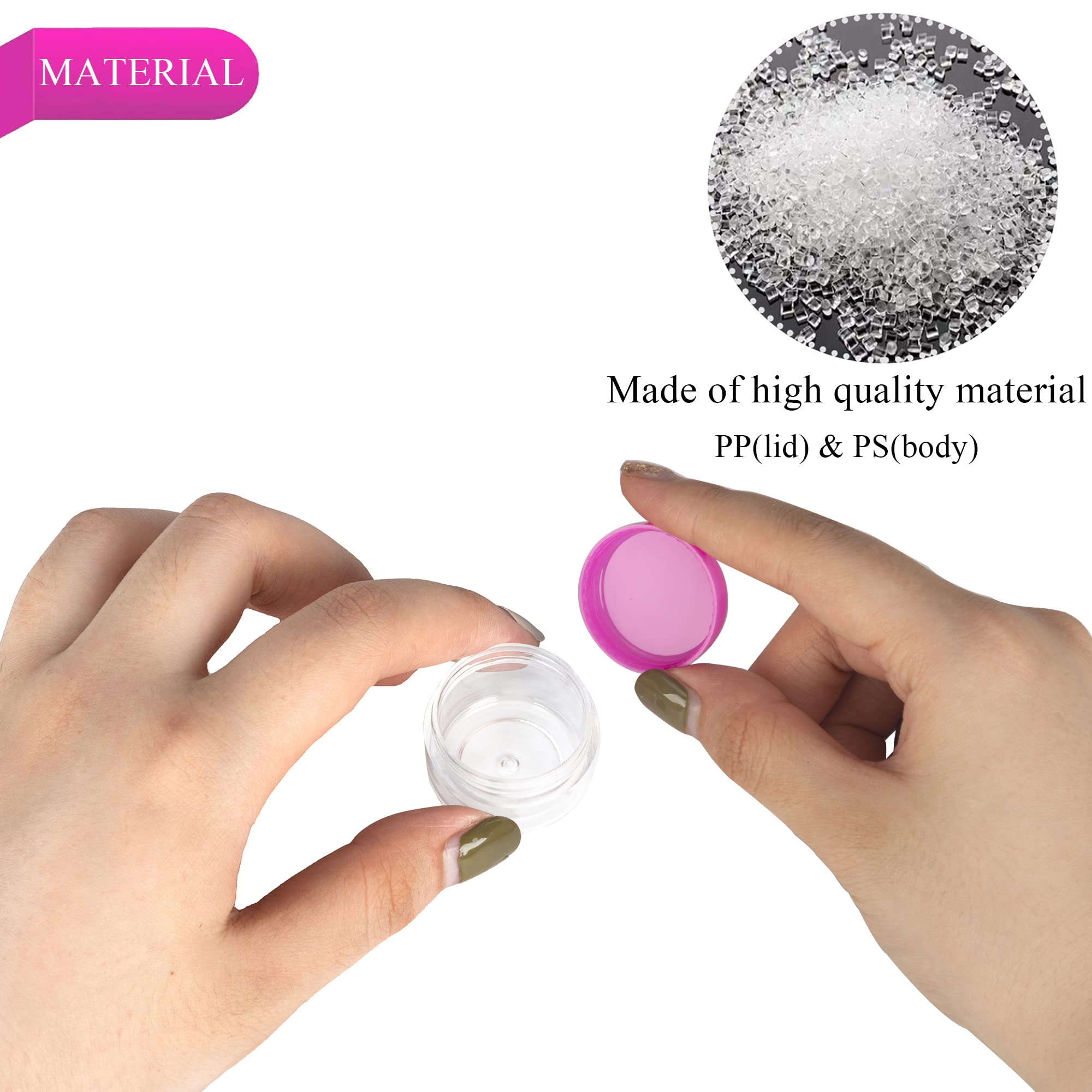 100Pcs 5 Gram Sample Containers, 5Ml Empty Jars With Lids, Small Cosmetic Containers, Mini Sample Jars With 8Pcs Mini Spatulas F