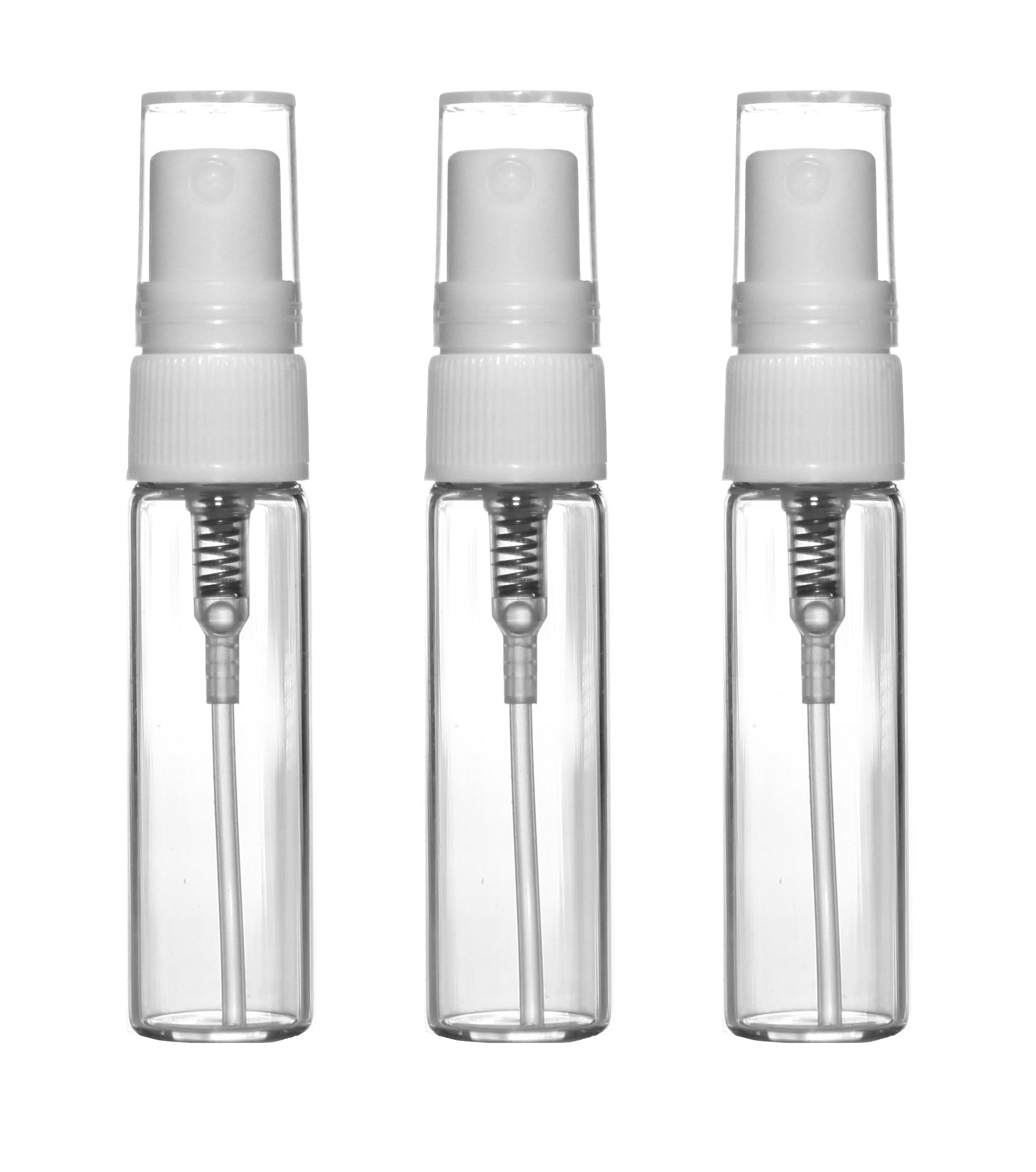 Riverrun Set of 100 Travel Perfume Atomizers Glass Bottle White Fine Mist Sprayer 4ml .14 oz (Set of 100)