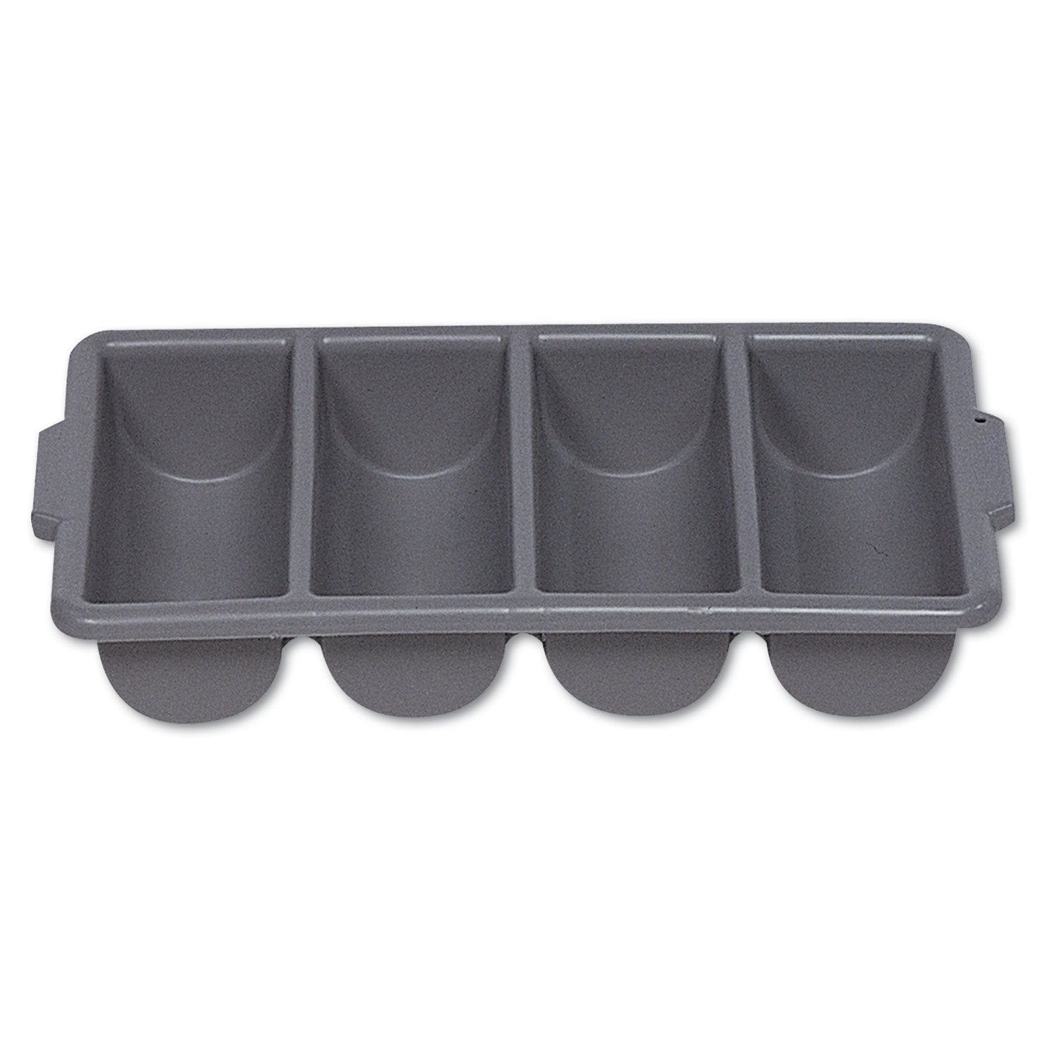 Rubbermaid Commercial Products 4-Compartment Plastic Cutlery Bin, 2Pounds, Gray, Supplies For Restaurant Kitchen Use
