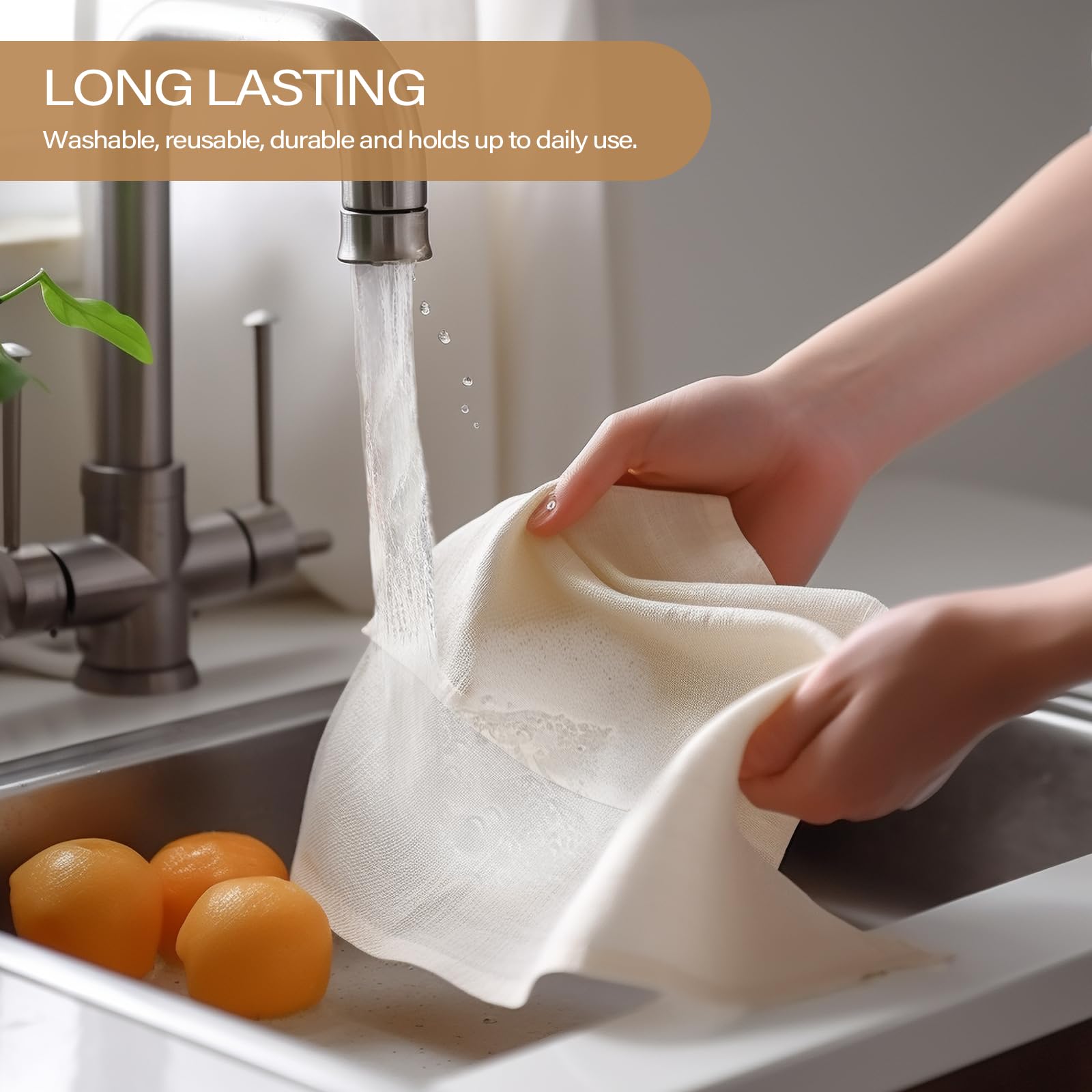 eFond Cheesecloth  9 Square Feet Grade 100 Cheese Cloths for Straining Reusable  Washable  Lint Free and Ultra Fine Mesh Unbleached Pure Cotton Cheese Cloths for Cooking with Hemmed 2 Edges (1 Yard)