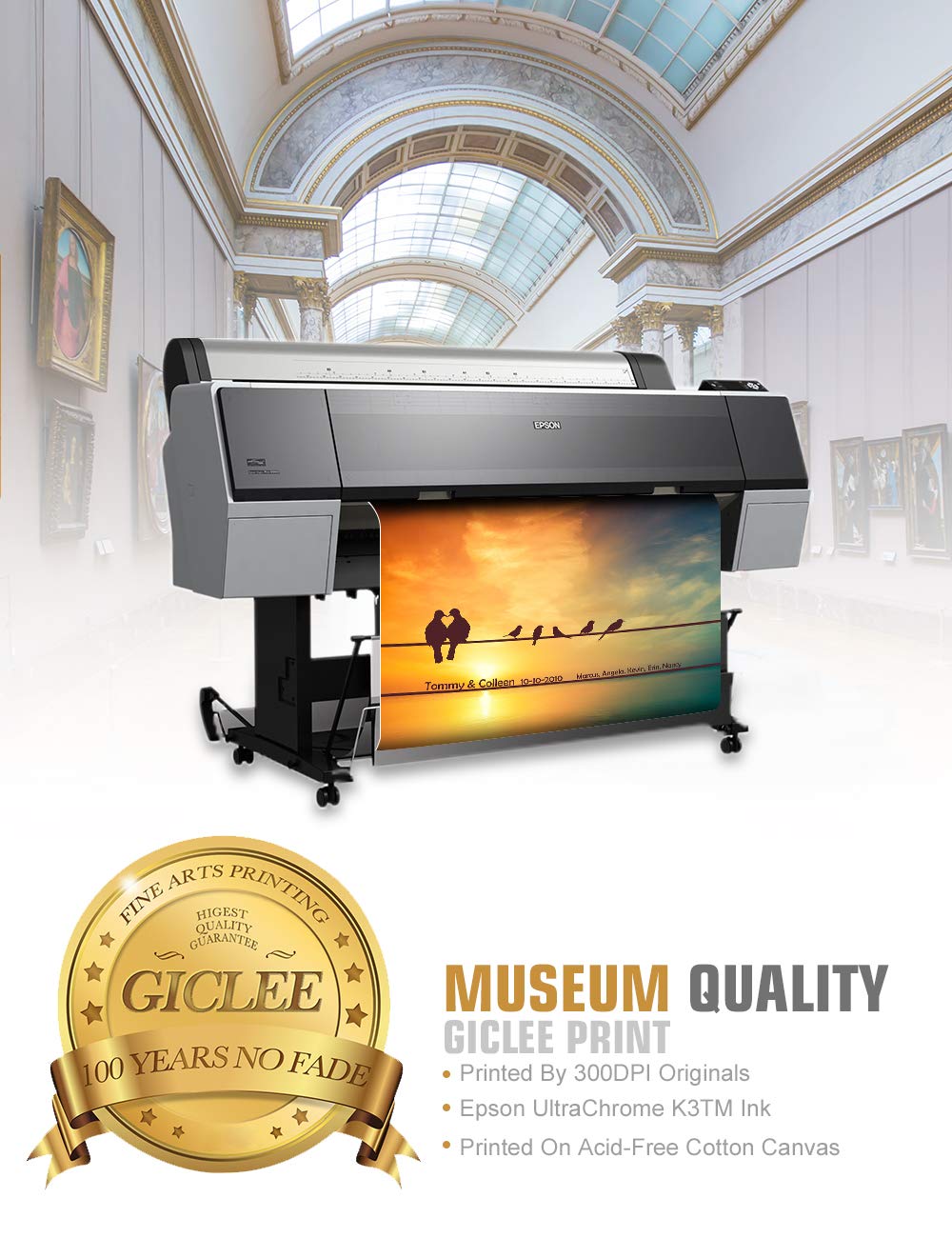 Ipic - We Are Family Personalized Artwork With Names, Customized Gift For Anniversary, Giclee Canvas Wall Art.. 30X20