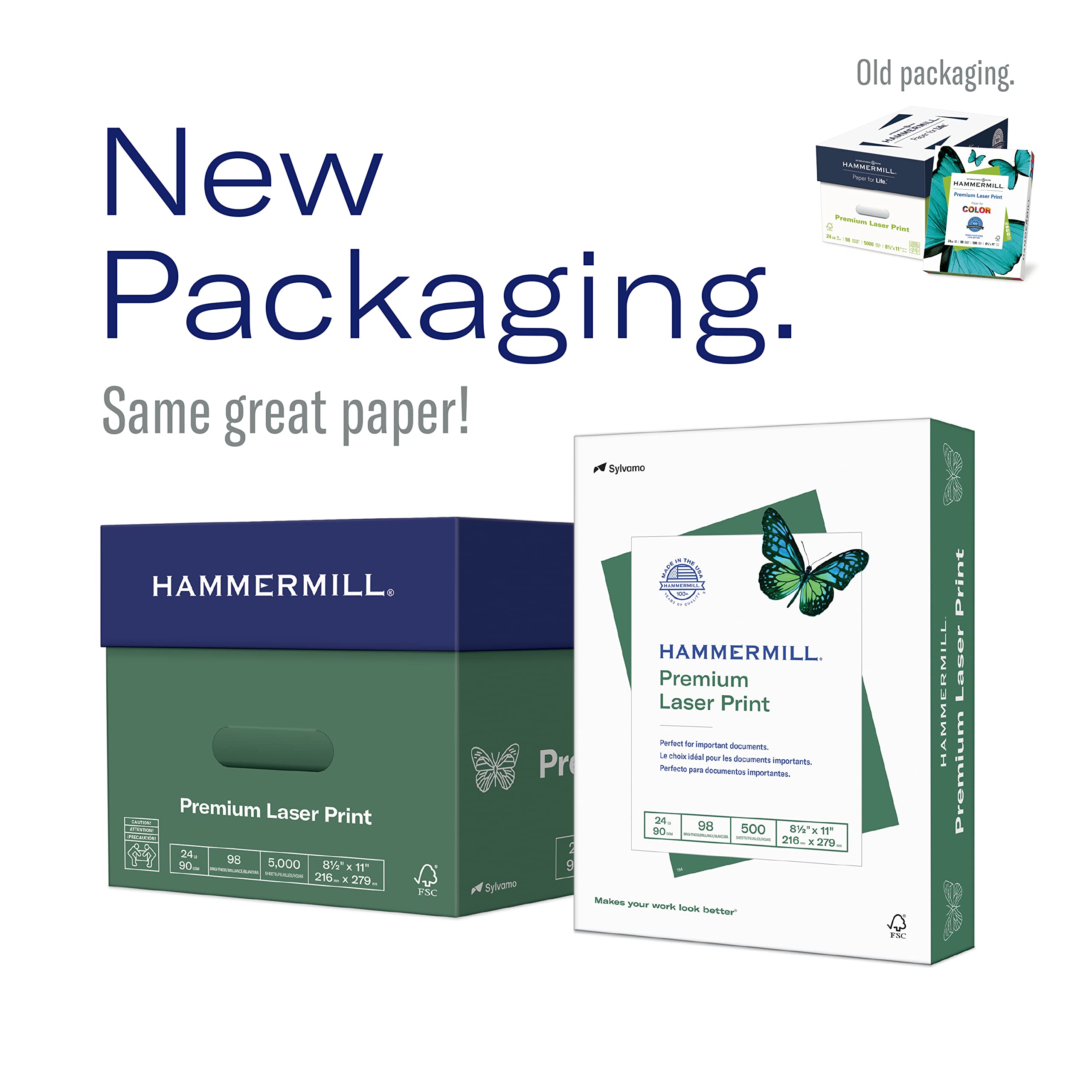 Hammermill Printer Paper, Premium Laser Print 32 Lb, 11 X 17 - 1 Ream (500 Sheets) - 98 Bright, Made In The Usa, 104653R