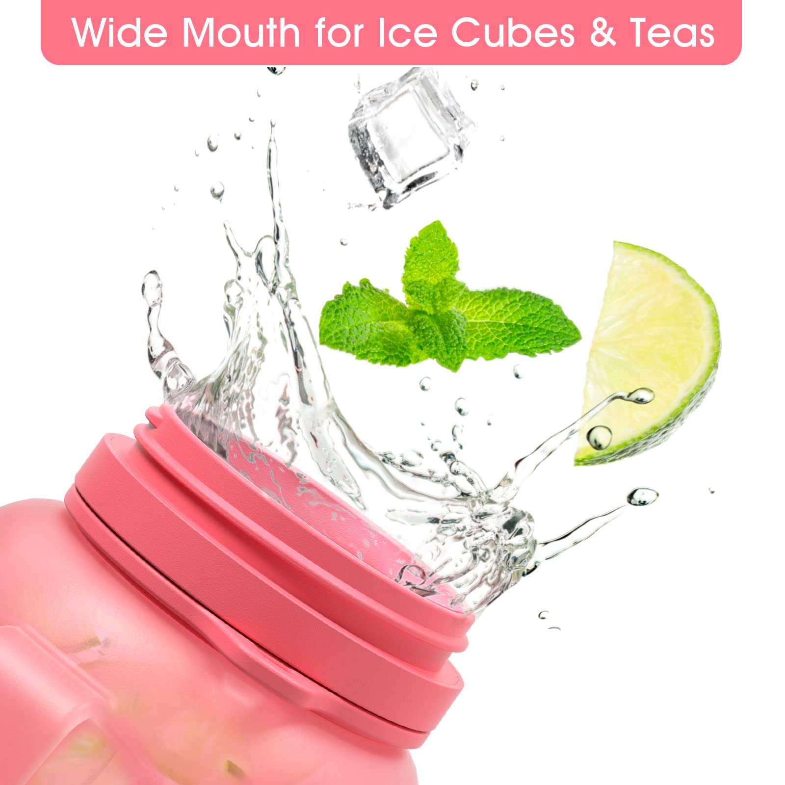 Taketoday 40 Oz Gallon Motivational Collapsible Water Bottles With Straw And Paracord Handle 1.2L Silicone Sports Water Bottle W