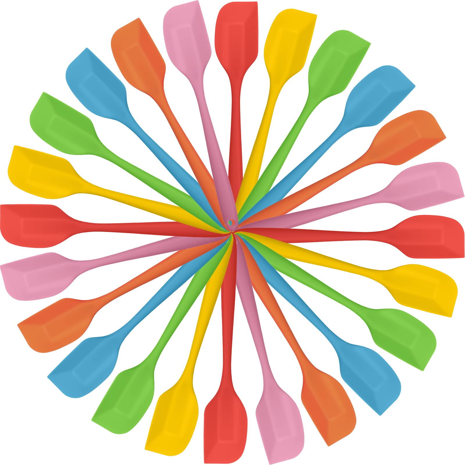 24 Pcs Mini Silicone Spatulas Bulk 8.3 Inch Rubber Spatula Set Small Heat Resistant Spatulas Seamless Design Non Stick Flexible