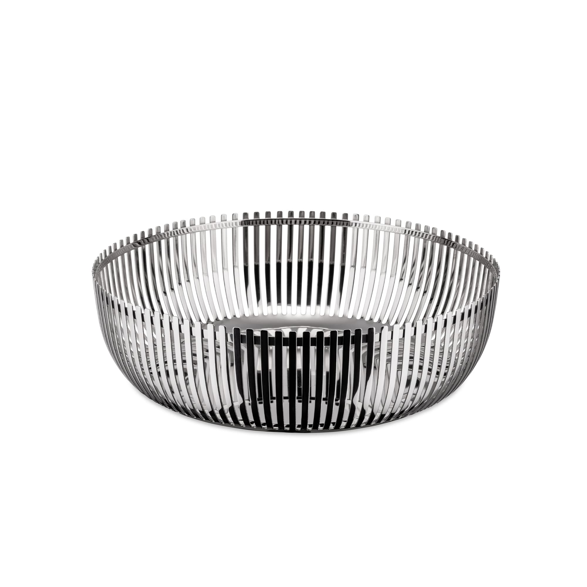 Alessi Round Basket, 23Cm, Silver