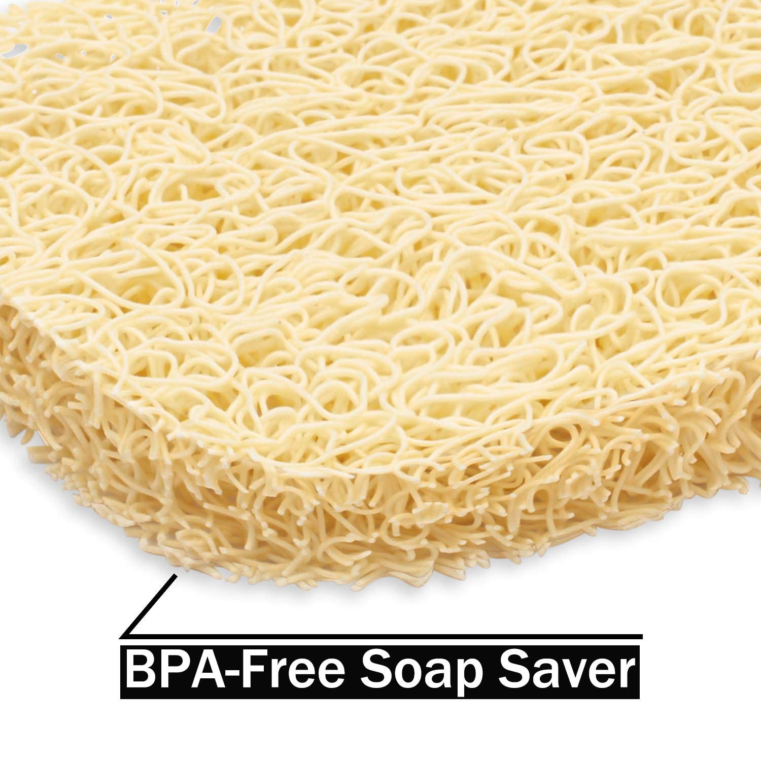 GUUKAR Soap Dish Stainless Steel Bar Soap Holder for Shower Bathroom  Self-draining Soap Dishes Sponge Holder for Kitchen Sink Easy Cleaning Quick Dry(with Beige Soap Saver)