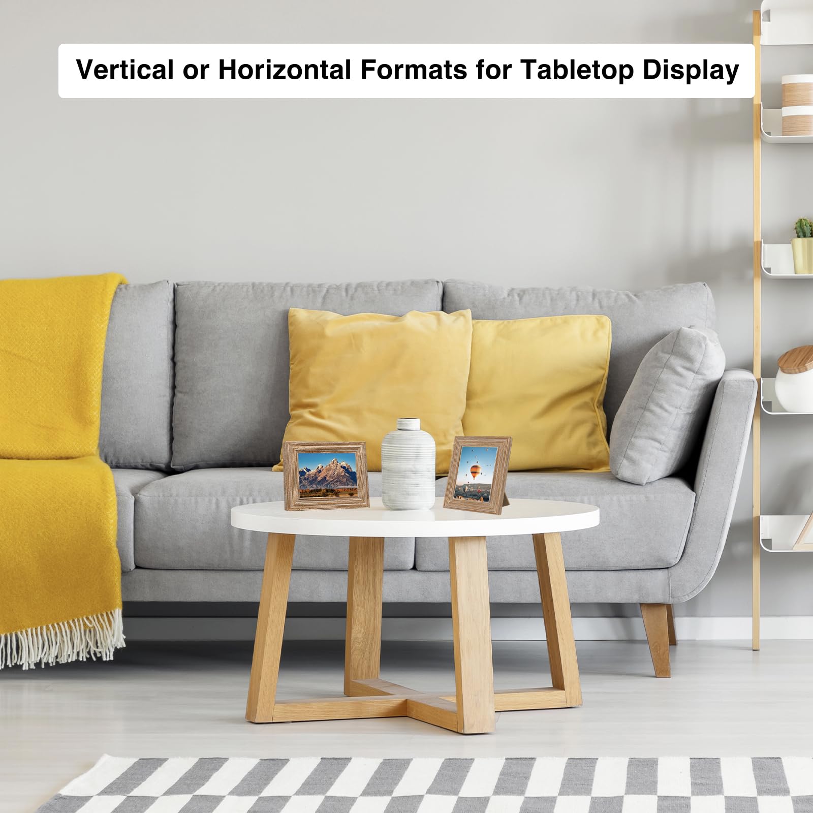 JCJMY 3x4 Picture Frame Black for Tabletop or Wall, 3 x 4 Wall Gallery Poster Photo Frame with Shatter Resistant Plexiglass, Rus