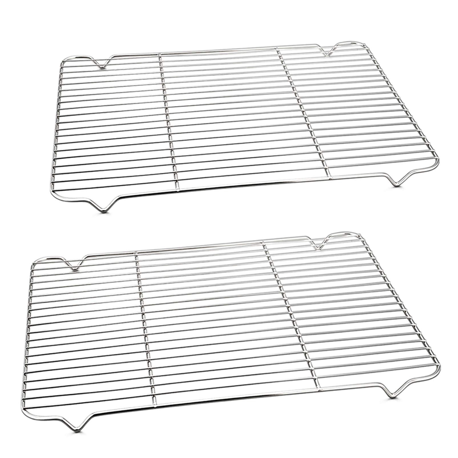 P&P Chef Baking Rack Cooking Rack Set Of 2-16.6''X11.5, Stainless Steel Wire Cooling Drying Roasting Rack, Fits Half Sheet Cooki