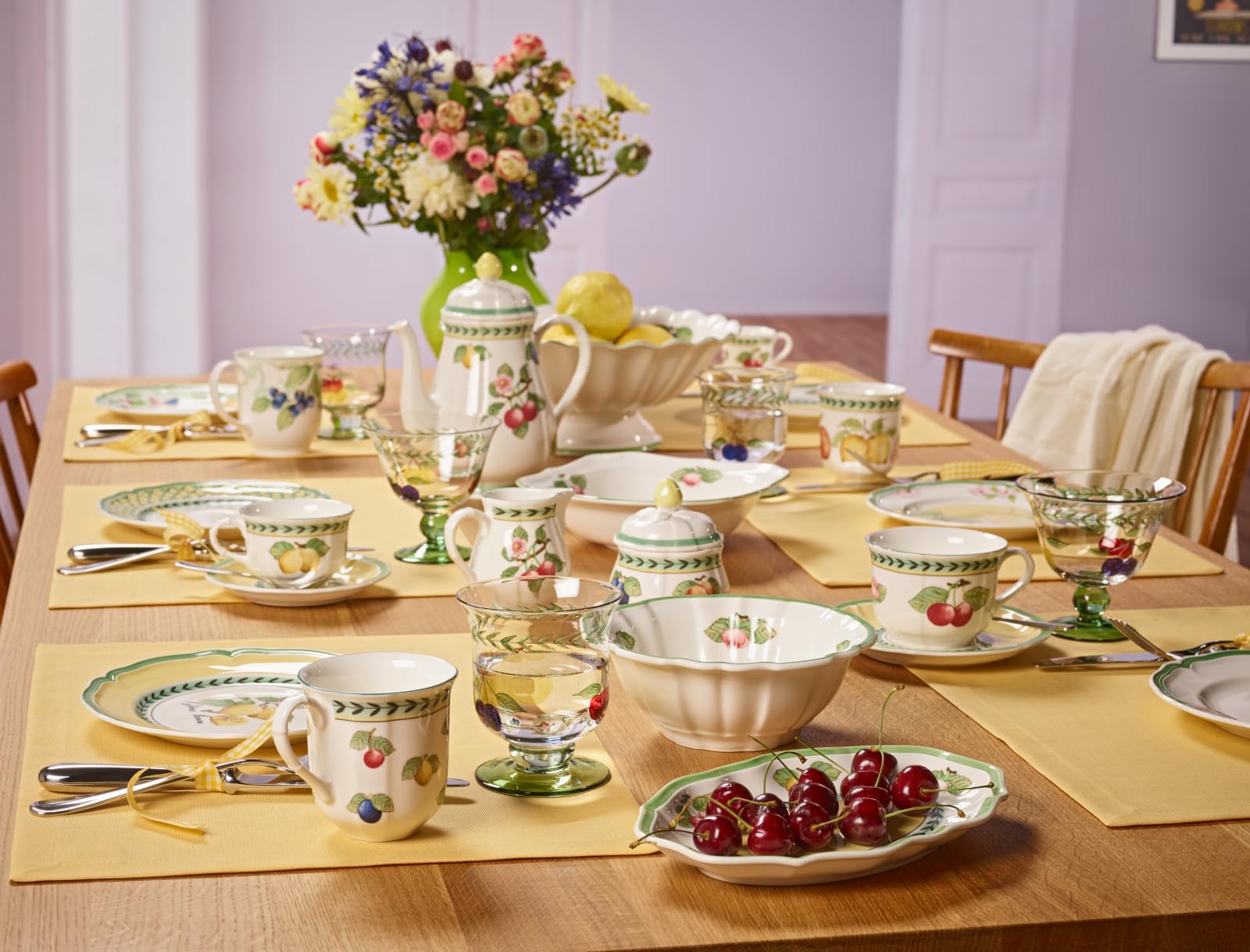 French Garden Fleurence Rice Bowl By Villeroy & Boch - 20 Ounces, White