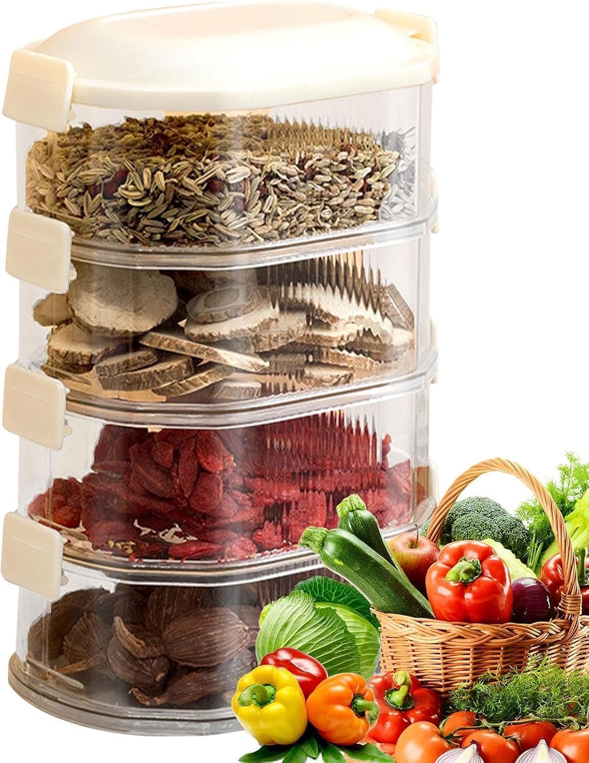 Ip Dhameliya Storage Box For Kitchen  Spice Container And Seasoning Box | Multipurpose Leak Proof And Reusable Food Storage Con