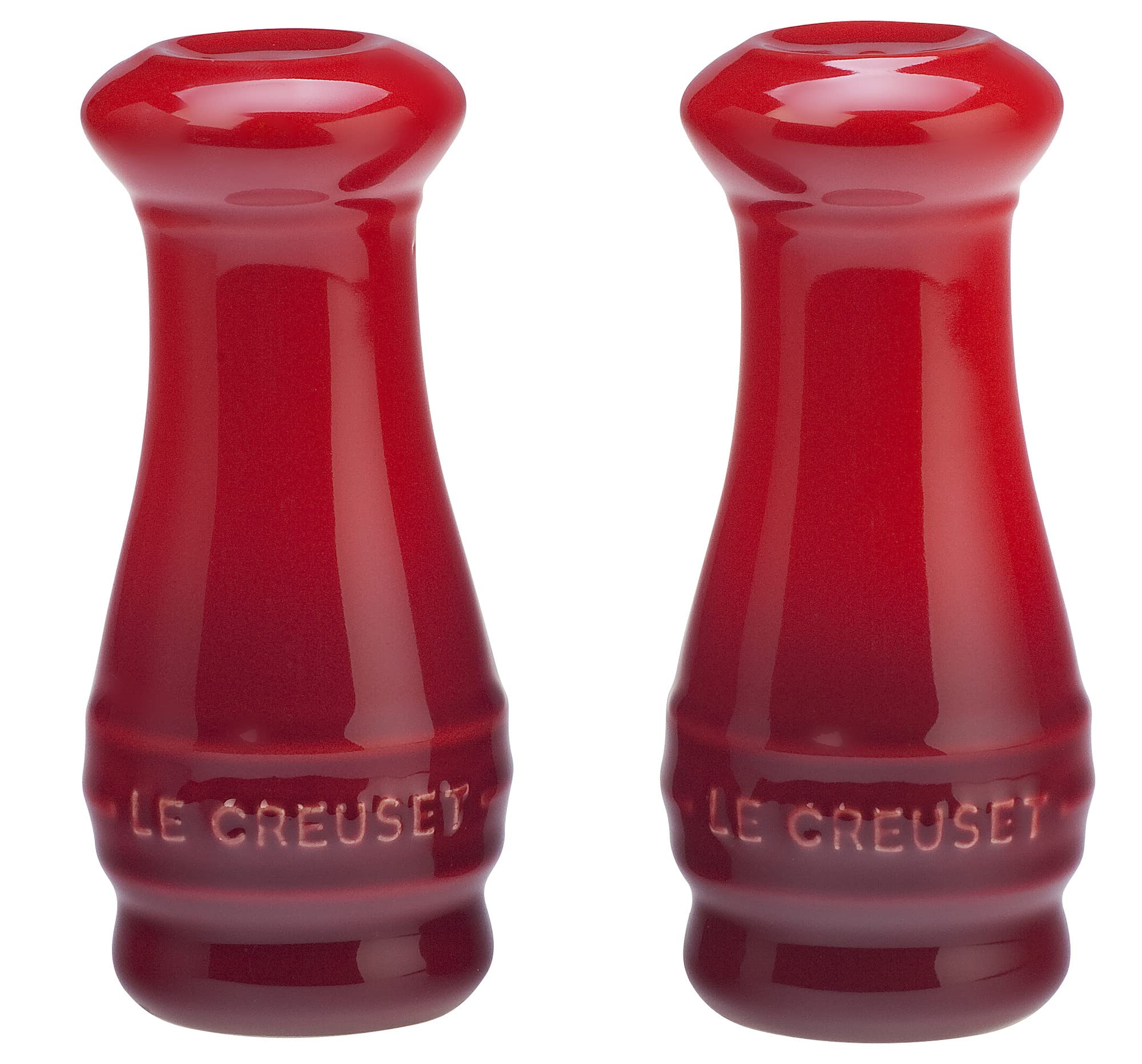 Le Creuset Stoneware Salt & Pepper Shakers Set Of 2, 4 Oz. Each, Cerise