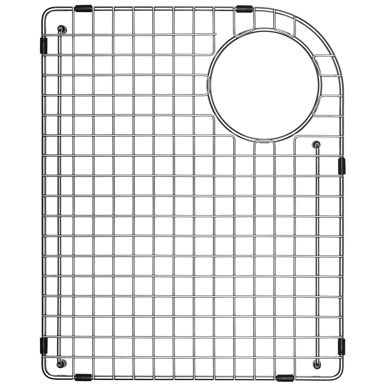 Serene Valley Sink Bottom Grid 14-1/4'' X 17-5/8'', Rear Corner Drain With Radius 3-3/4'', Sink Grid Stainless Steel Ndg1417Lr.