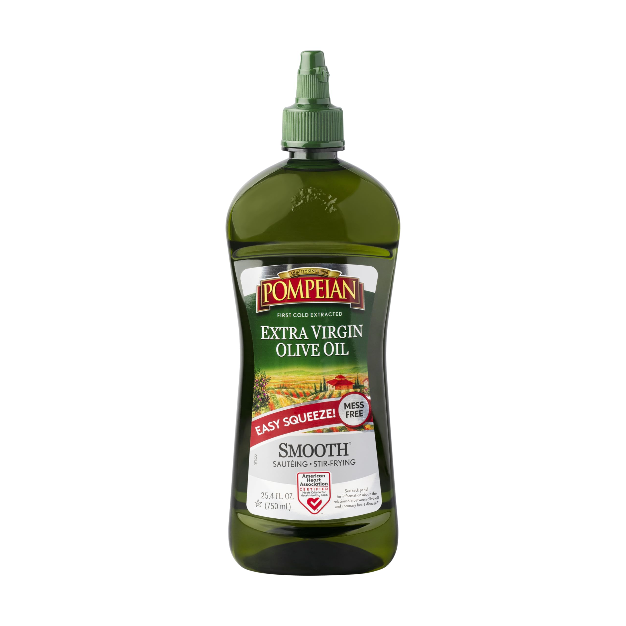 Pompeian Easy Squeeze, Smooth Extra Virgin Olive Oil, First Cold Pressed, Mild and Delicate Flavor, Mess Free, Perfect for Saute