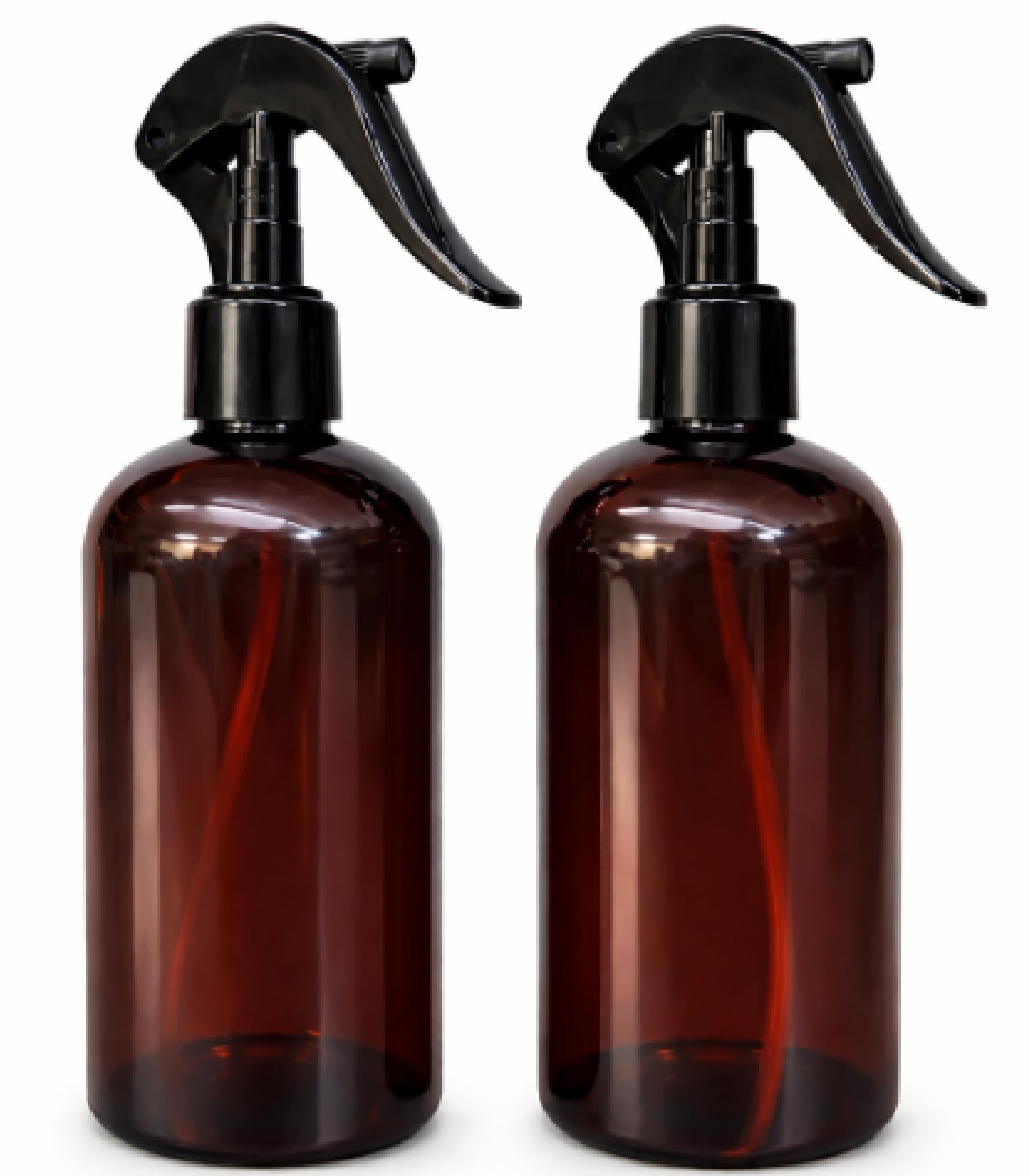 SalonTop 8 oz Fine Mist Spray Bottle for Hair, Amber Spray Bottles PET Plastic Hair Mister, Continuous Trigger Style Spray for S