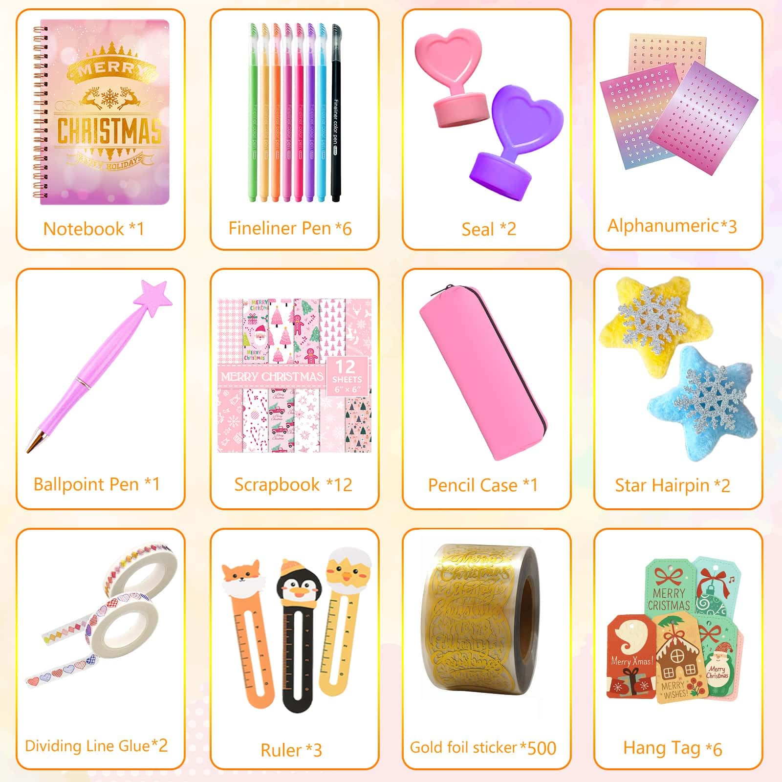 Advent Calendar 2025 for Girls - 24 Day Christmas DIY Journal Kit for Tween & Teen Girls, Stationery Set, Scrapbook & Diary Supp