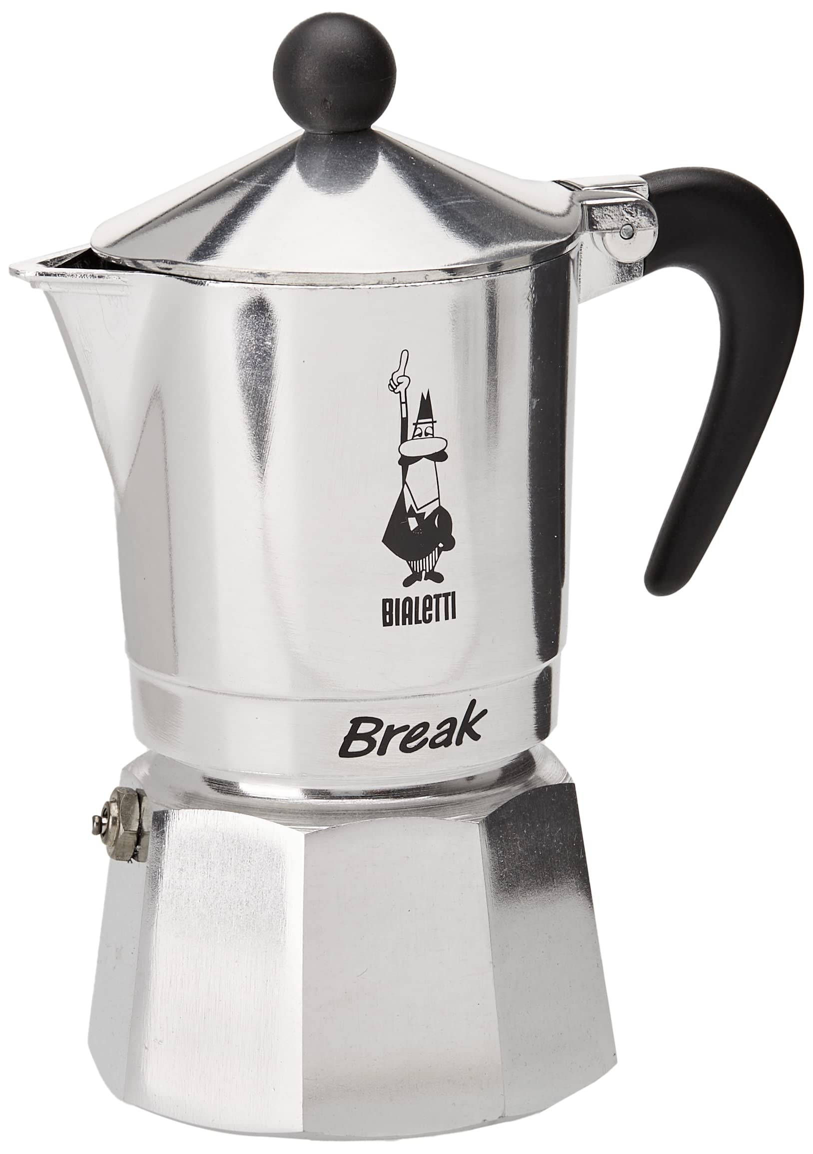 Bialetti, 06774, Moka Cafe 3 Cup, Stove Top Espresso Maker, Black