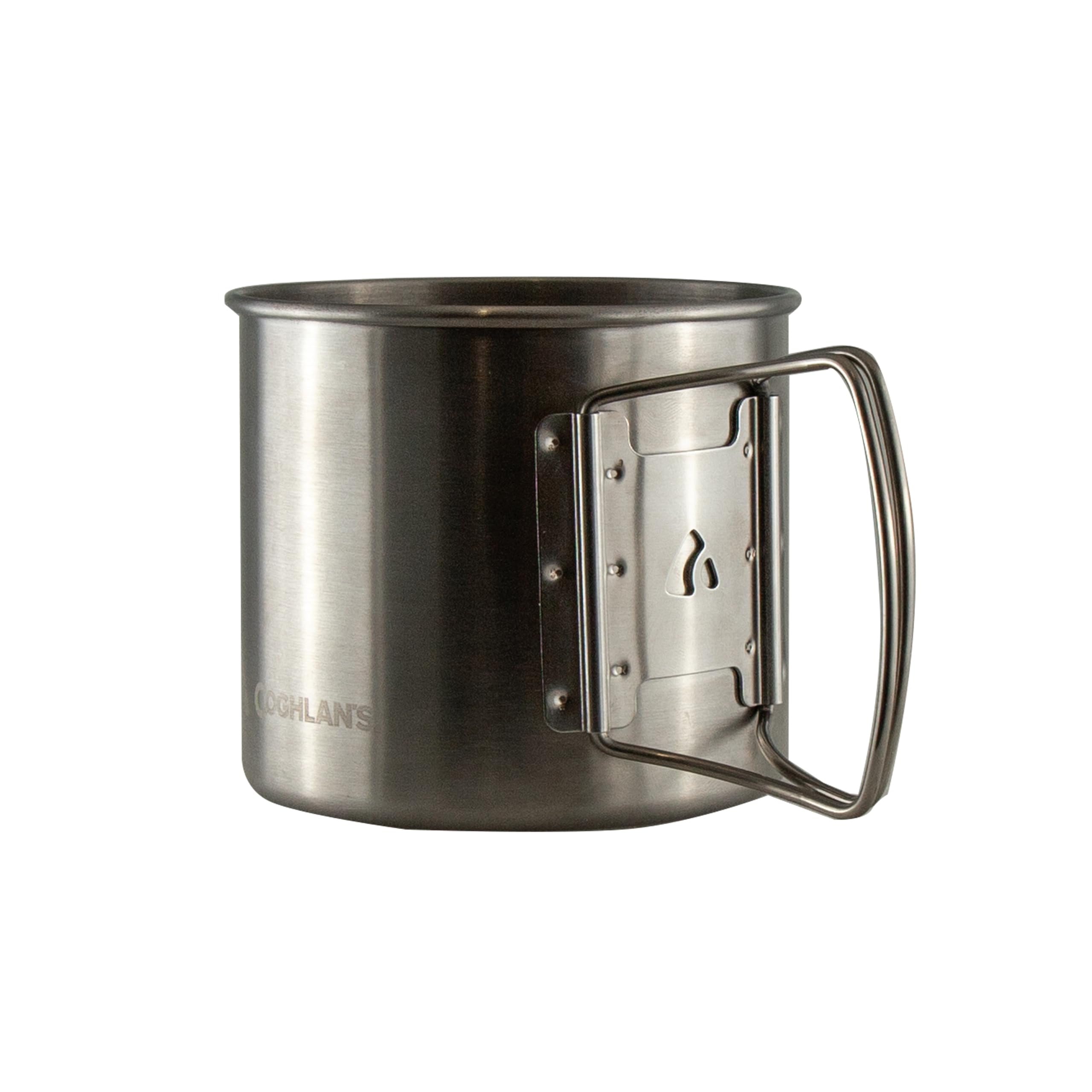 Coghlans Stainless Steel Camp Mug/Pot 600 mL (21 oz.) Lightweight Outdoor Cooking Pot & Cup with Folding Handles & Measurement 