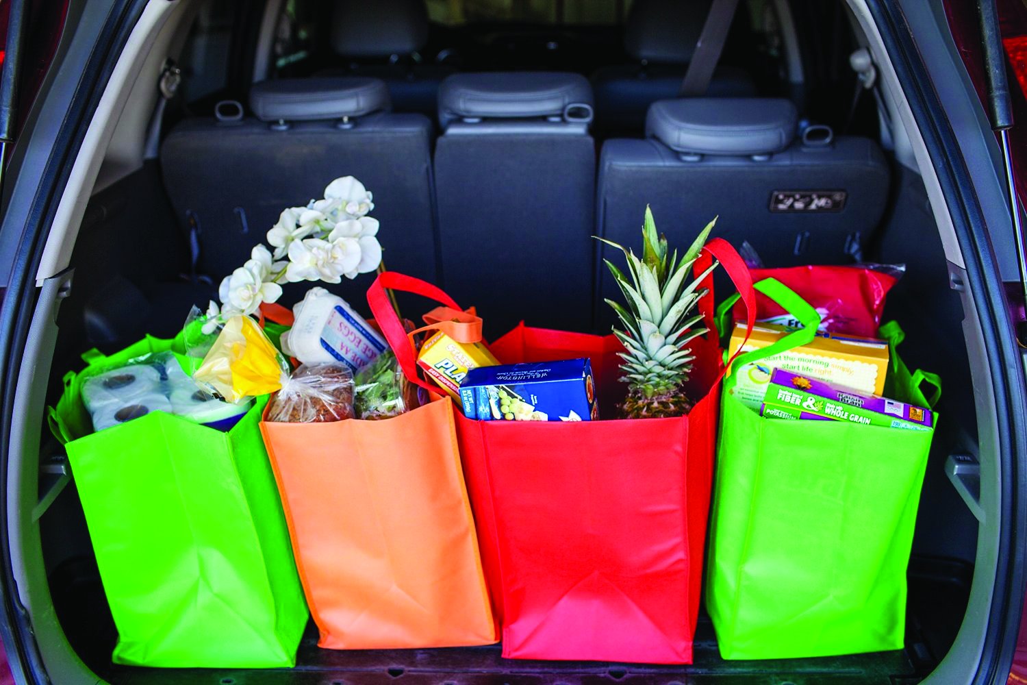 Reusable Reinforced Handle Grocery Tote Bag Large (10 Pack) Baige