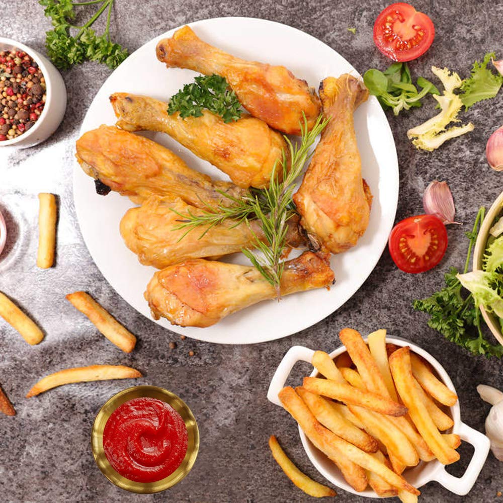 10Pack 2.3Oz Stainless Steel Sauce Dish, Seasoning Dishes, Premium Sushi Dipping Bowl Saucers, Metal Ramekins, Mini Appetizer Pl