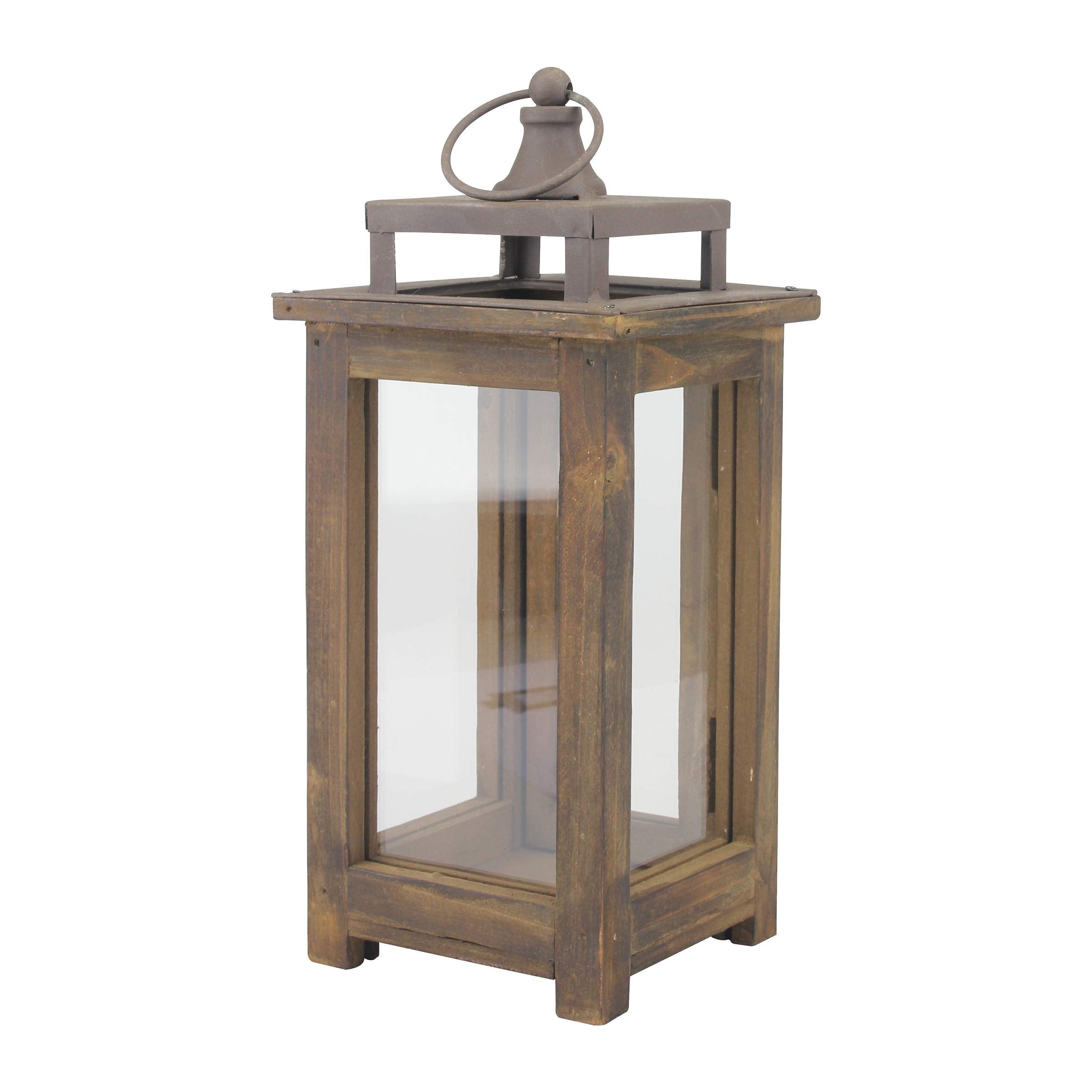 Stonebriar Decorative Wooden Candle Lantern, Use As Decoration for Birthday Parties, a Rustic Wedding Centerpiece, or Create a R