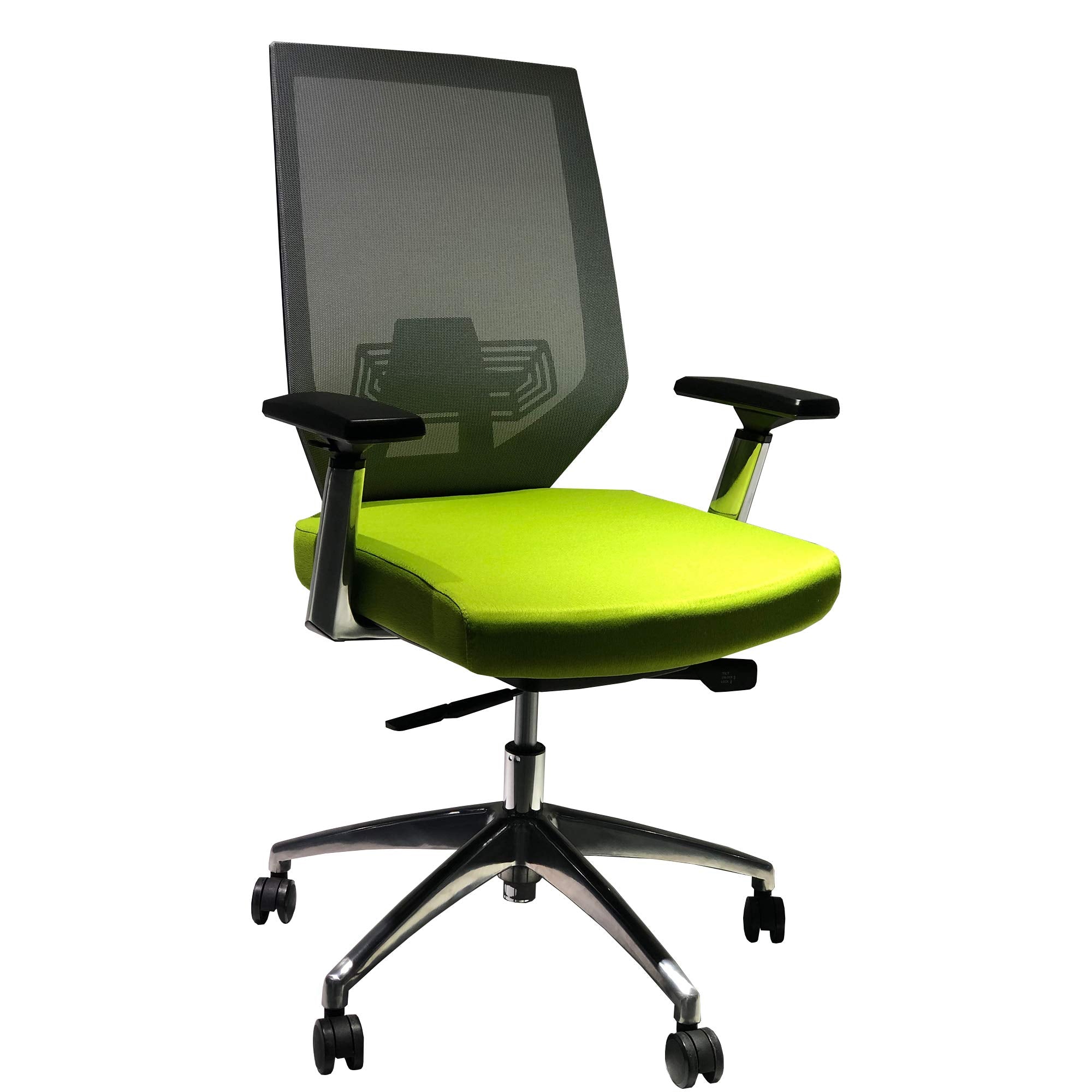 The Urban Port Adjustable Mesh Back Ergonomic Office Swivel Chair with Padded Seat and Casters, Green and Gray (UPT-230095)