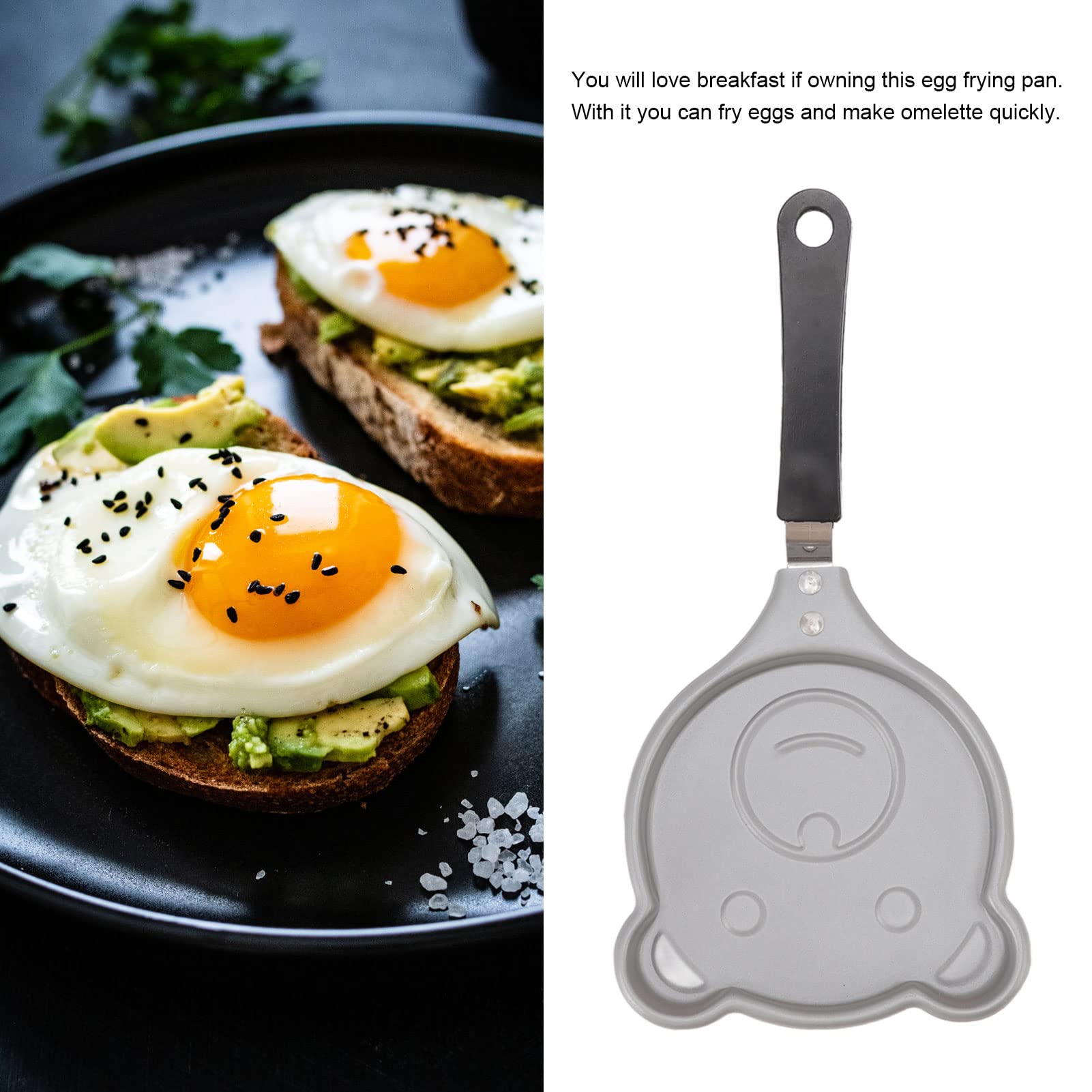 Topincn Mini Egg Pan, Nonstick Egg Frying Pan Omelet Pan Innovative Korean Breakfast Pot Diy Mini Breakfast Pan Small Egg Pancak