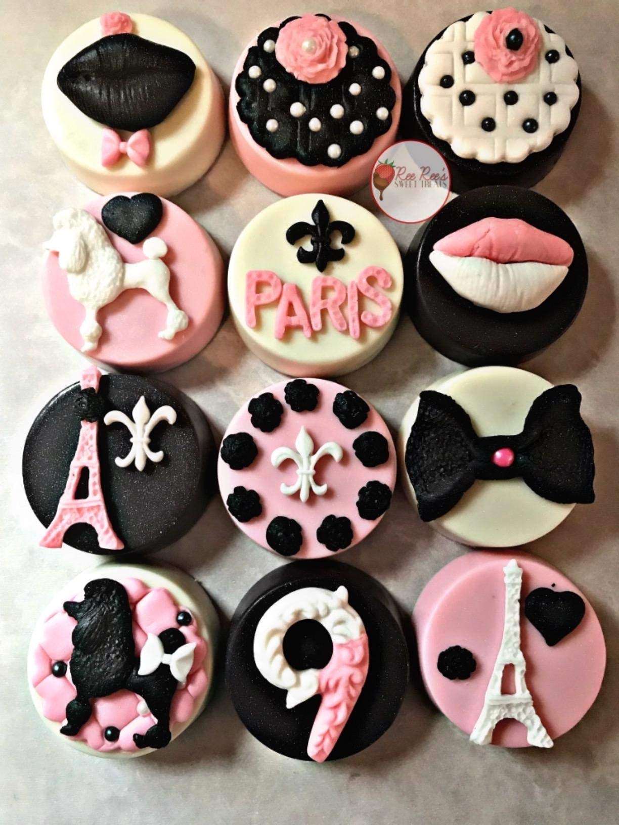 2Pcs/Set Mini Size I Love Paris Fondant Molds, Eiffel Tower Poodle Silicone Fondant Mold For Cake Cupcake Sweet Treats Decoratin