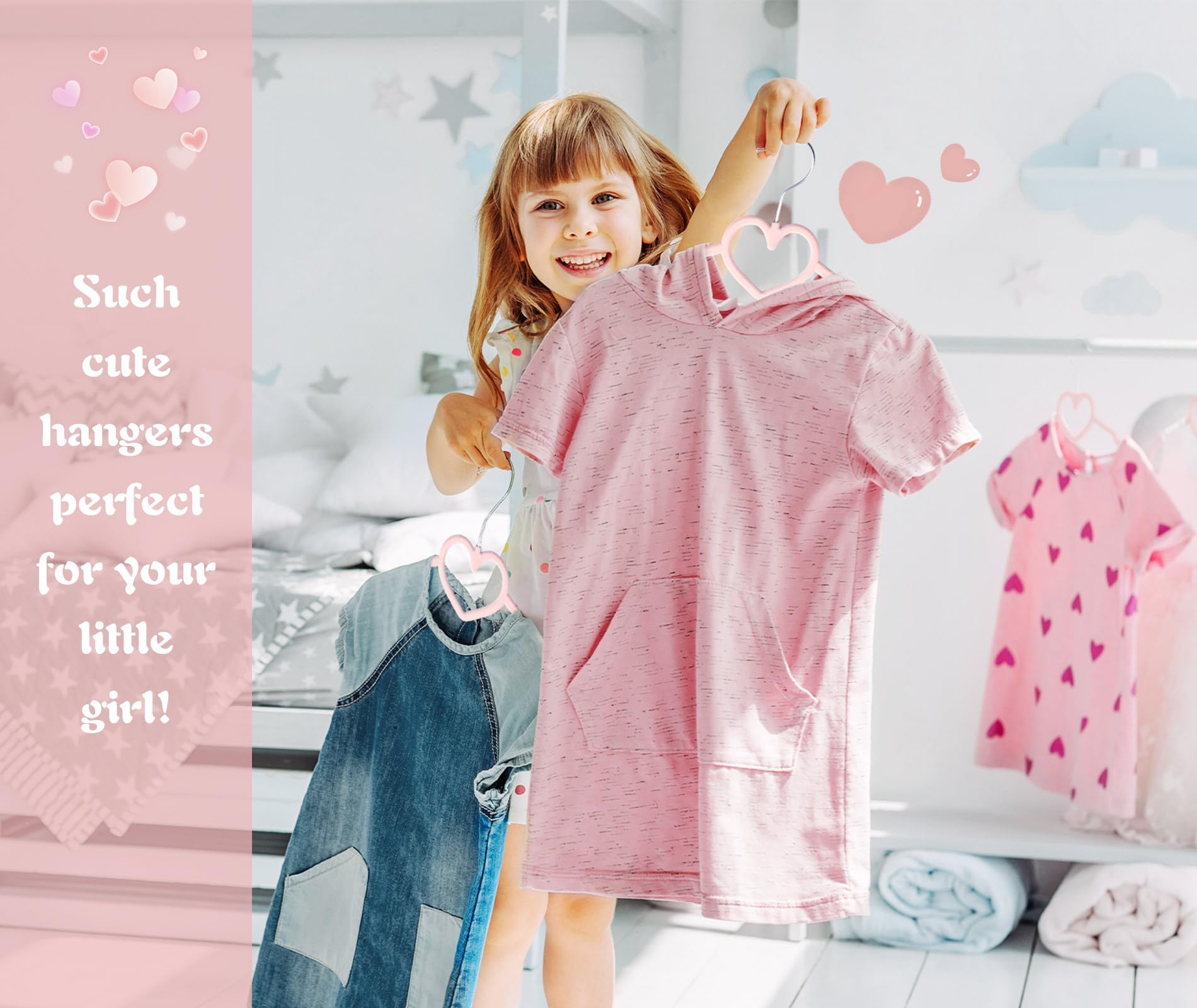 Gosche Kids Velvet Hangers (12.8 Inch - 50 Pack), Non-Slip Baby Clothes Hangers For Closet, Ultra Slim Space Saving Childrens Ha